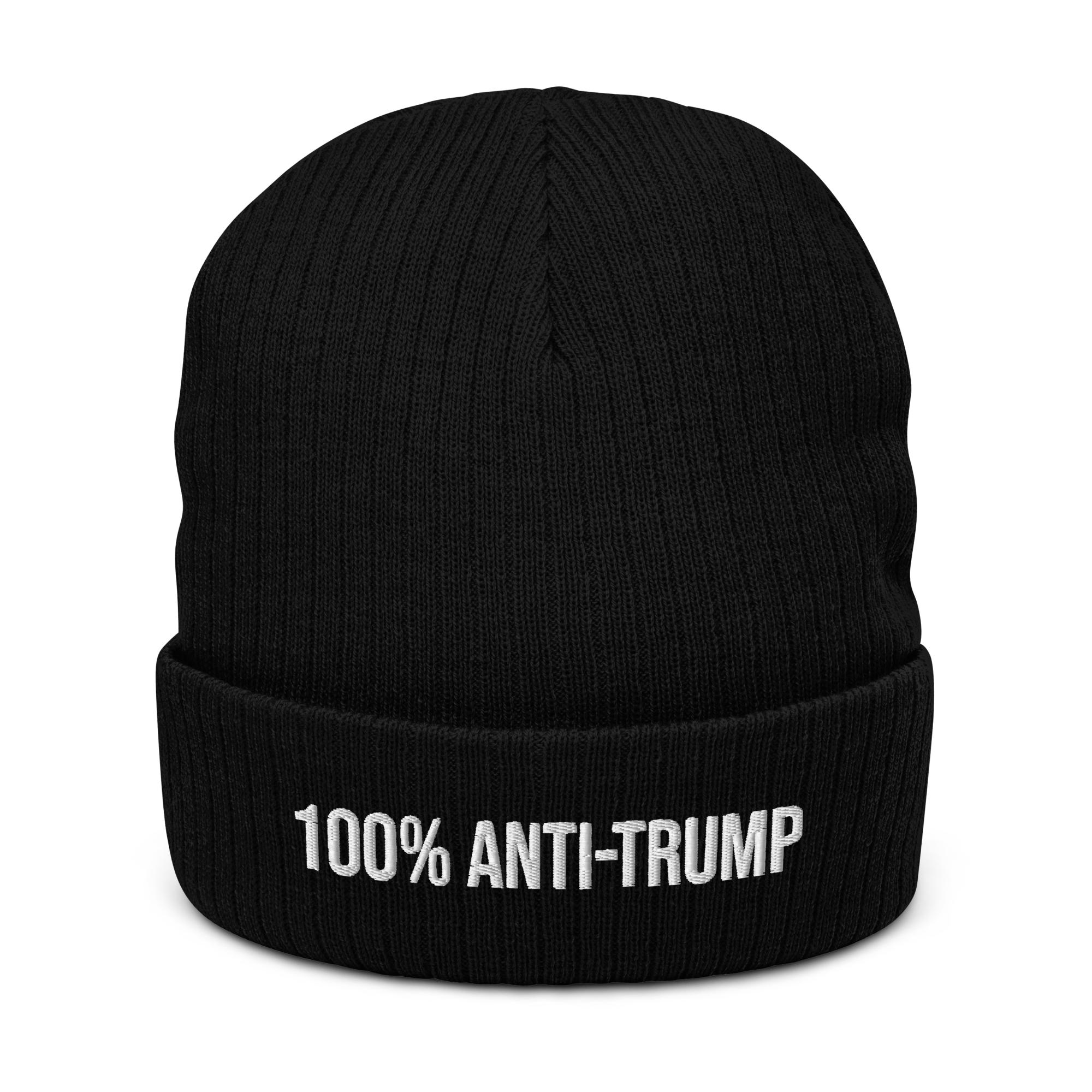 100 Percent Anti-Trump Beanie (Black)-Beanie-The Original God Ain't Petty But I Am