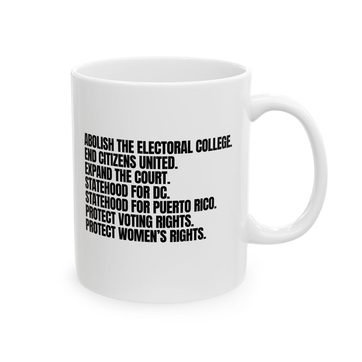 Abolish The Electoral College Mug 11oz (White & Black)-Mug-The Original God Ain't Petty But I Am