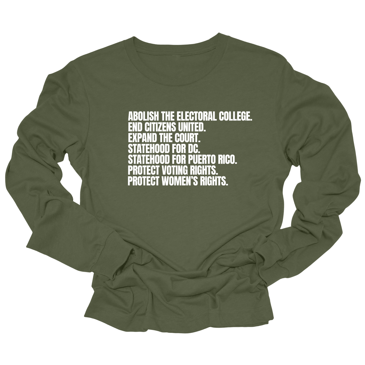 Abolish The Electoral College Unisex Long Sleeved Tee-Long Sleeved T-Shirt-The Original God Ain't Petty But I Am