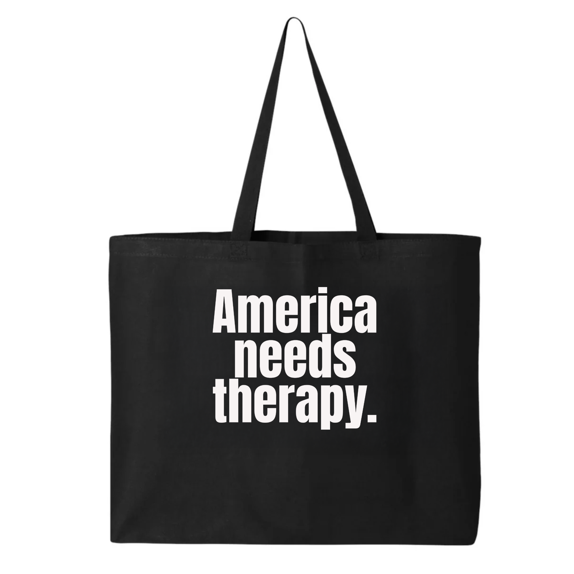 America Needs Therapy Tote bag-Tote Bag-The Original God Ain't Petty But I Am