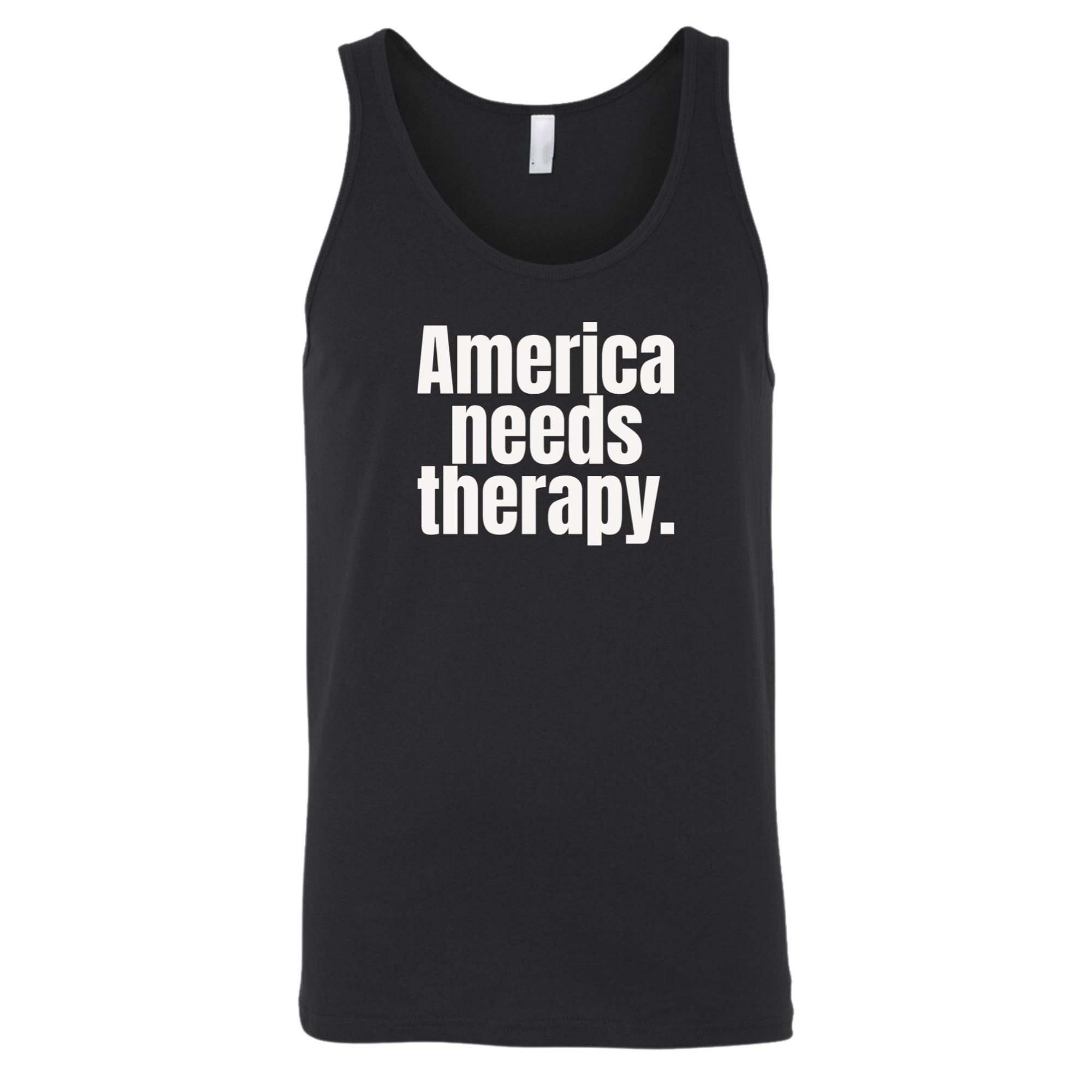 America Needs Therapy Unisex Tank Top-T-Shirt-The Original God Ain't Petty But I Am