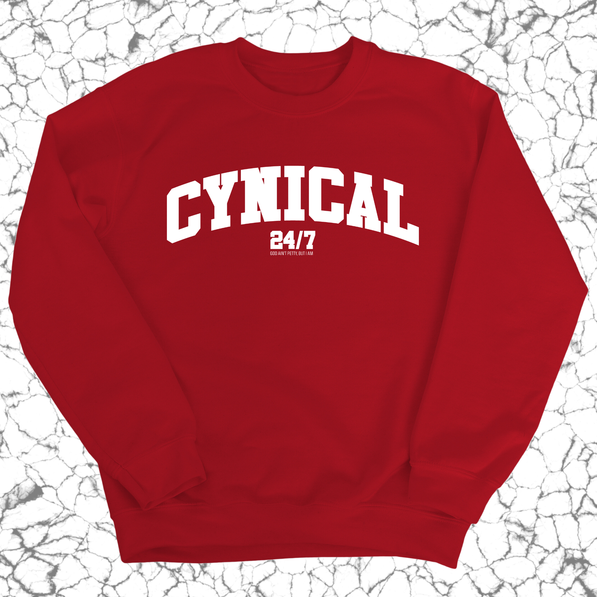 Cynical 24/7 Unisex Sweatshirt-Sweatshirt-The Original God Ain't Petty But I Am
