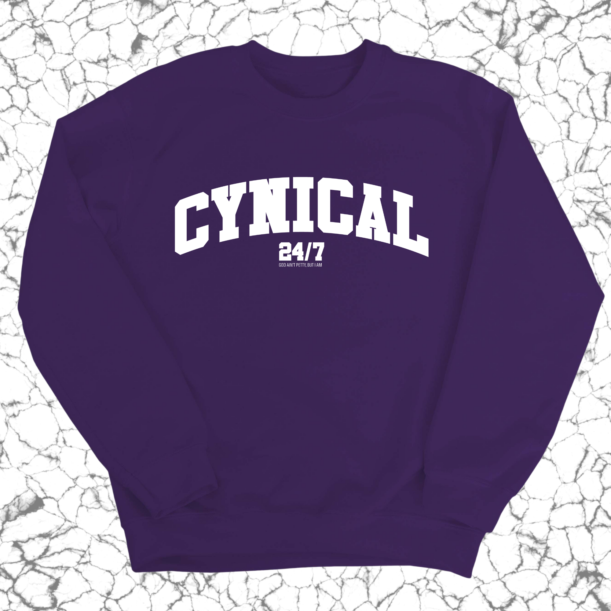 Cynical 24/7 Unisex Sweatshirt-Sweatshirt-The Original God Ain't Petty But I Am