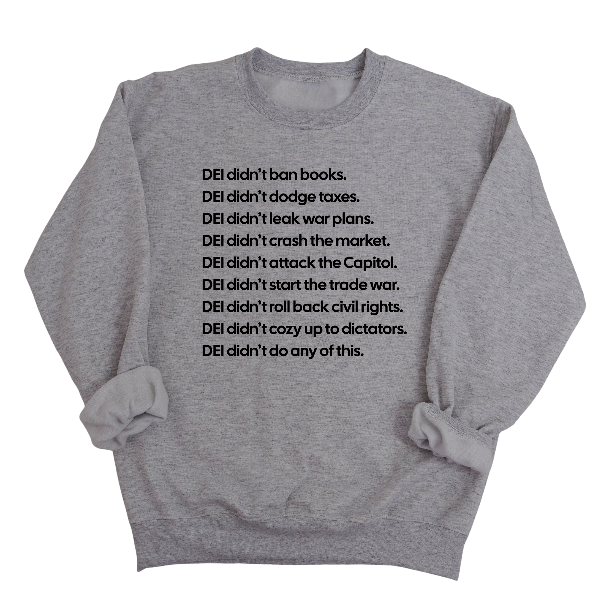 DEI Didn’t Do Any of This Unisex Sweatshirt-Sweatshirt-The Original God Ain't Petty But I Am