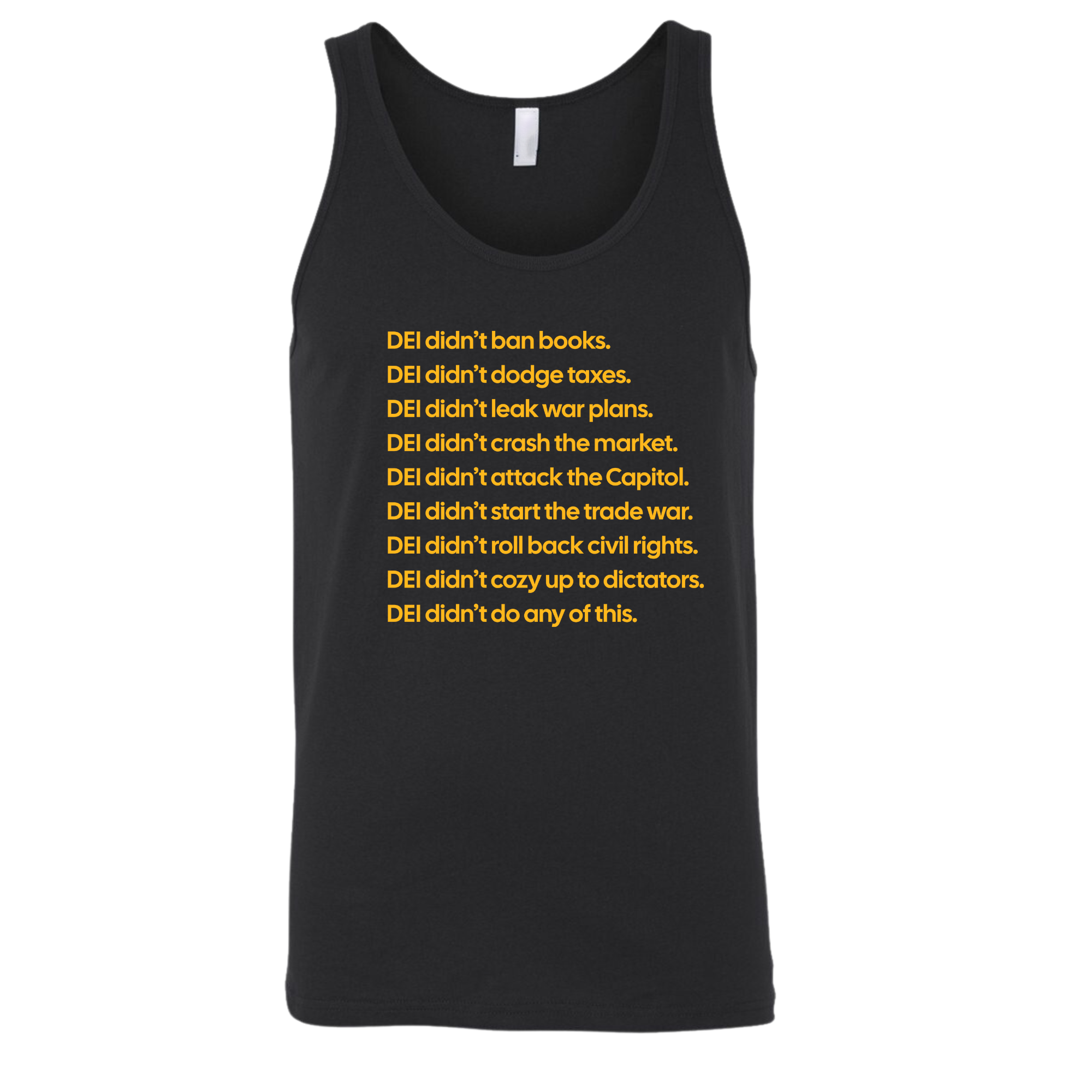 DEI Didn’t Do Any of This Unisex Tank Top-T-Shirt-The Original God Ain't Petty But I Am
