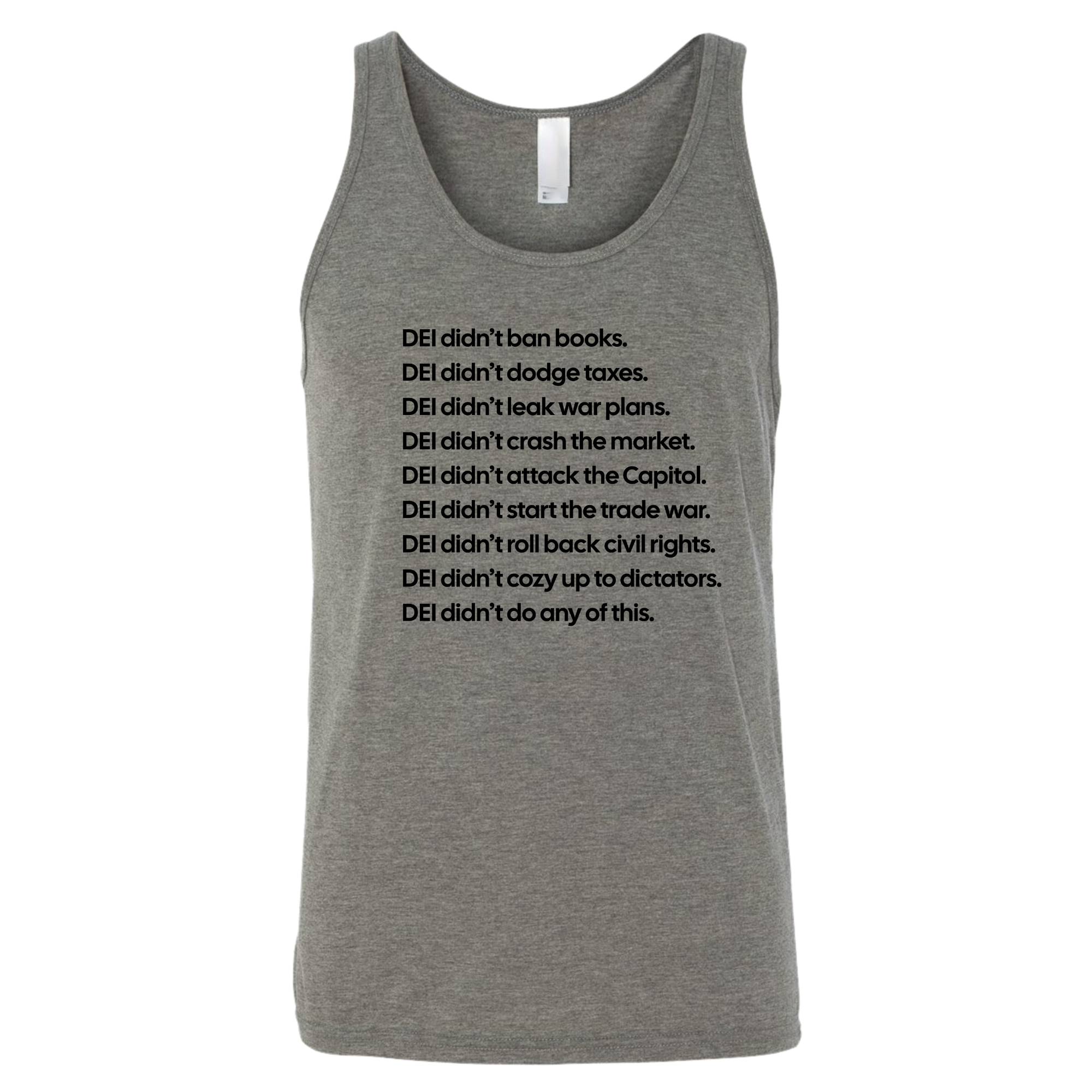DEI Didn’t Do Any of This Unisex Tank Top-T-Shirt-The Original God Ain't Petty But I Am