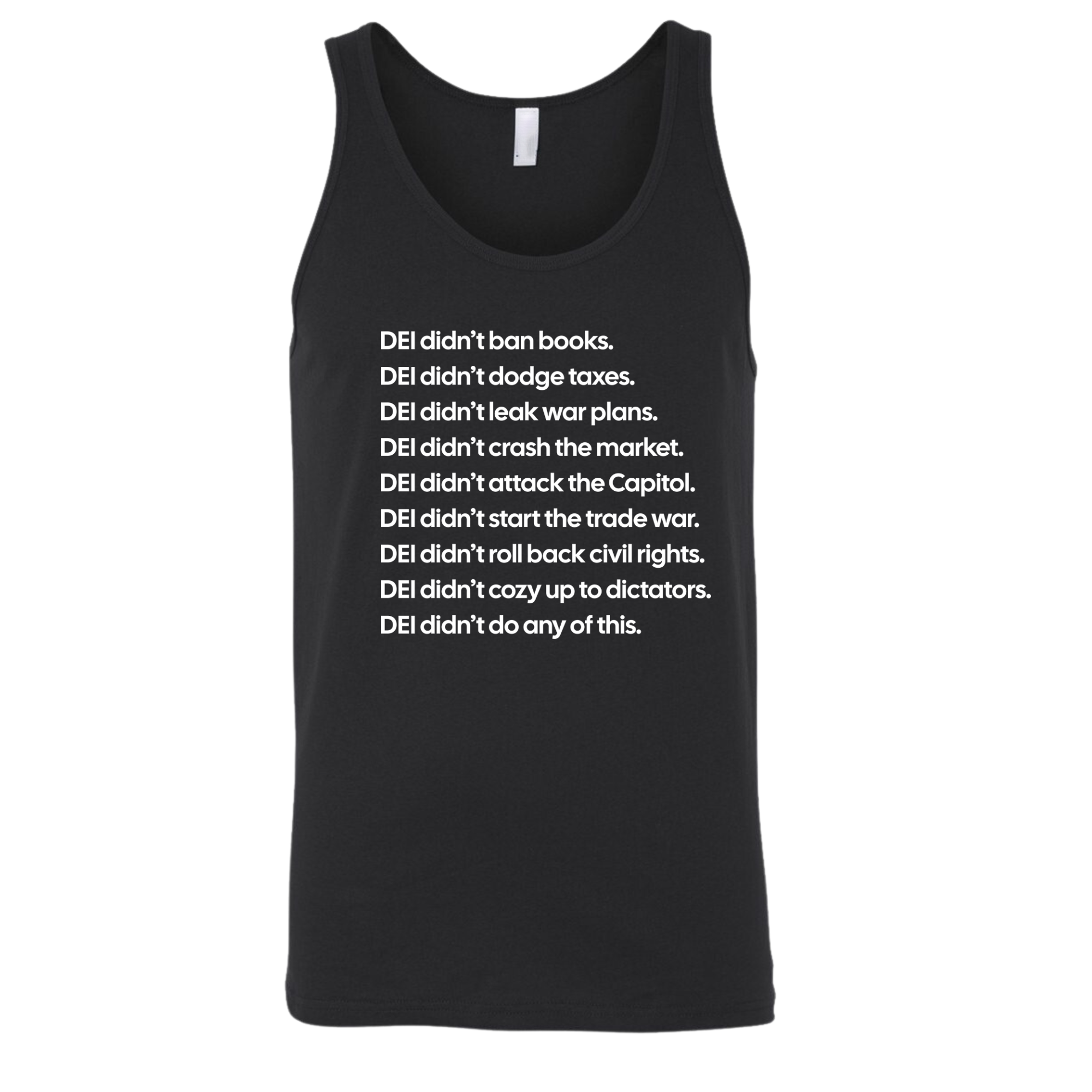 DEI Didn’t Do Any of This Unisex Tank Top-T-Shirt-The Original God Ain't Petty But I Am