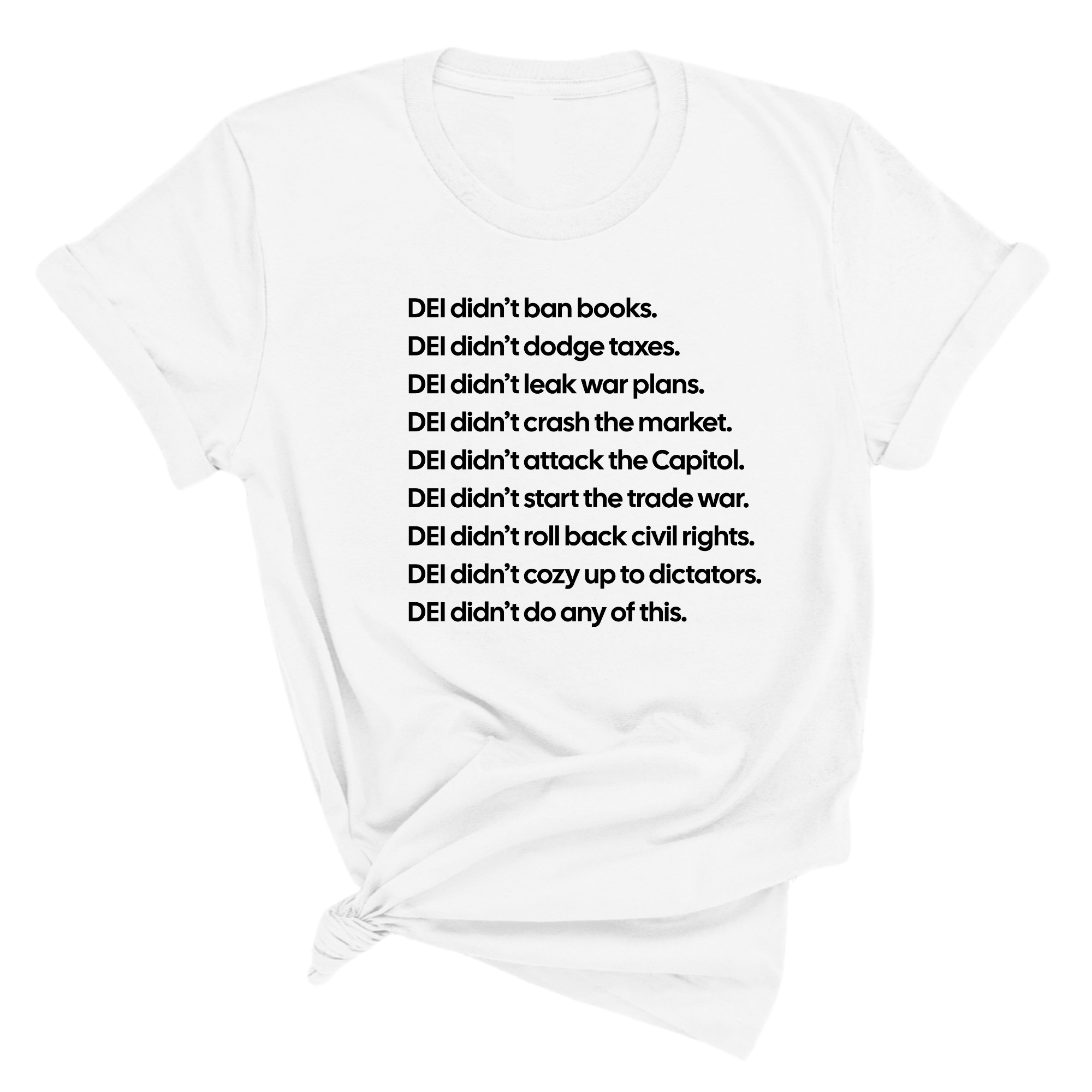 DEI Didn’t Do Any of This Unisex Tee-T-Shirt-The Original God Ain't Petty But I Am