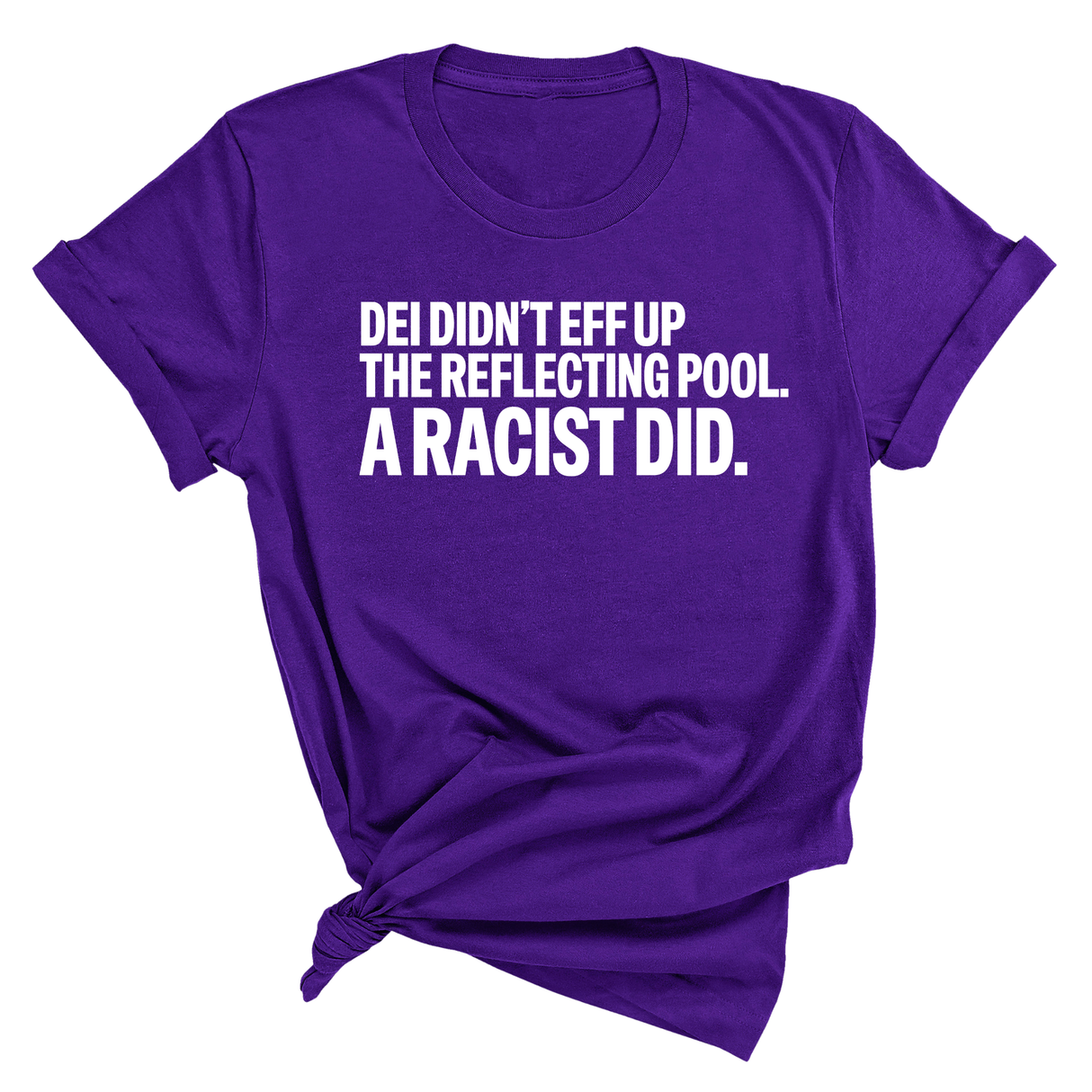 DEI didn't eff up the reflecting pool. A RACIST DID Unisex Tee-T-Shirt-The Original God Ain't Petty But I Am