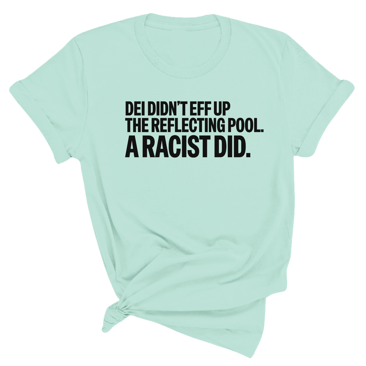 DEI didn't eff up the reflecting pool. A RACIST DID Unisex Tee-T-Shirt-The Original God Ain't Petty But I Am