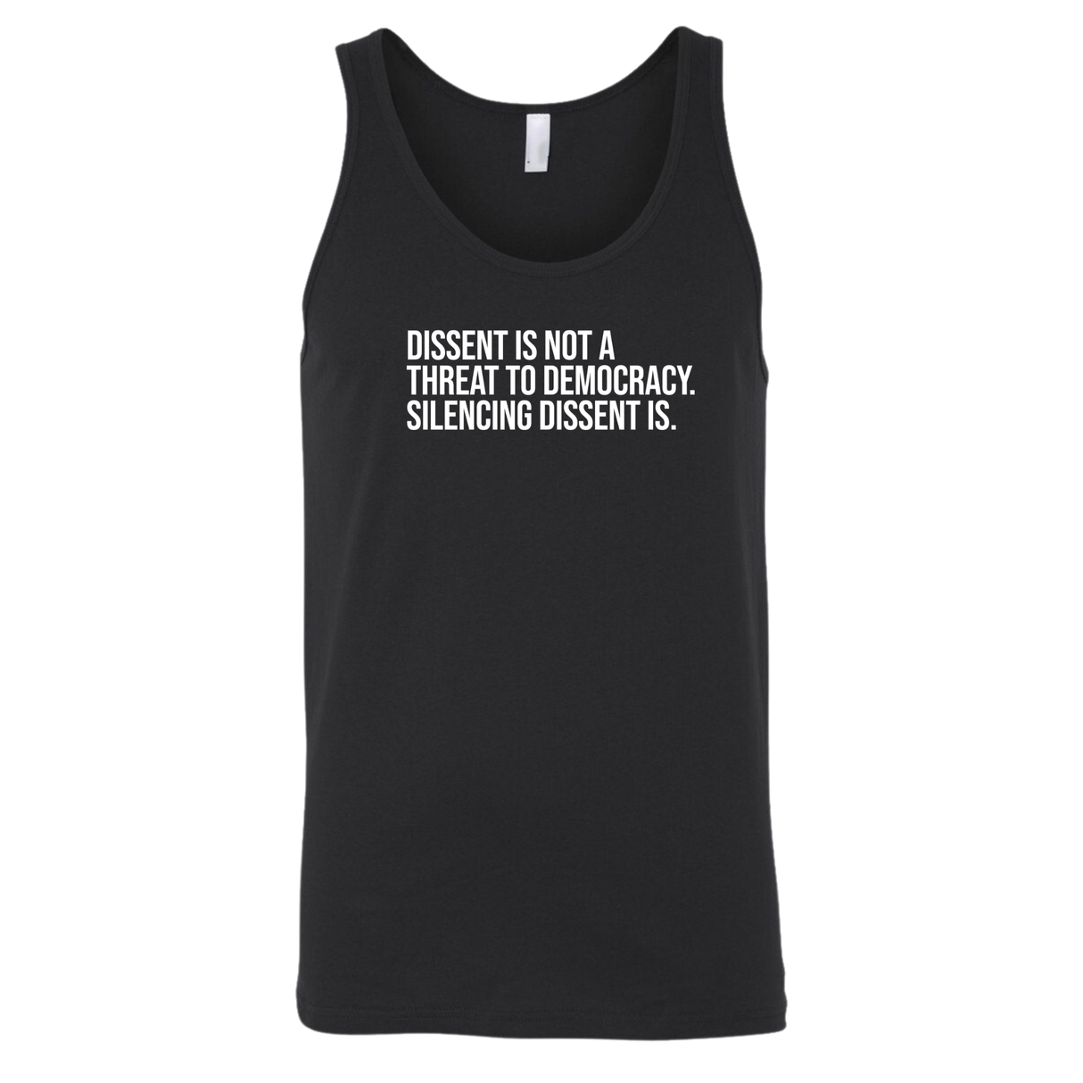 Dissent is not a threat to democracy. Silencing Dissent is Unisex Tank Top-T-Shirt-The Original God Ain't Petty But I Am