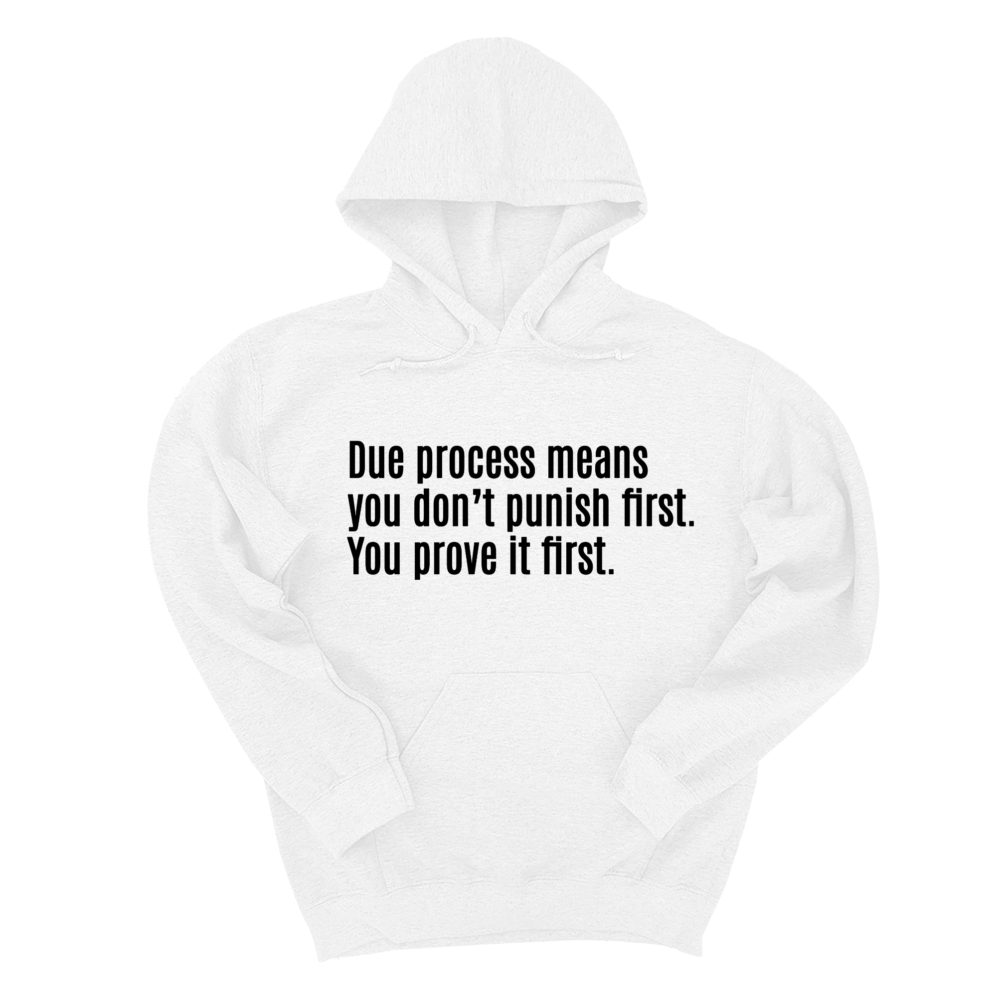 Due process means you don’t punish first. You prove it first Unisex Hoodie-Hoodie-The Original God Ain't Petty But I Am