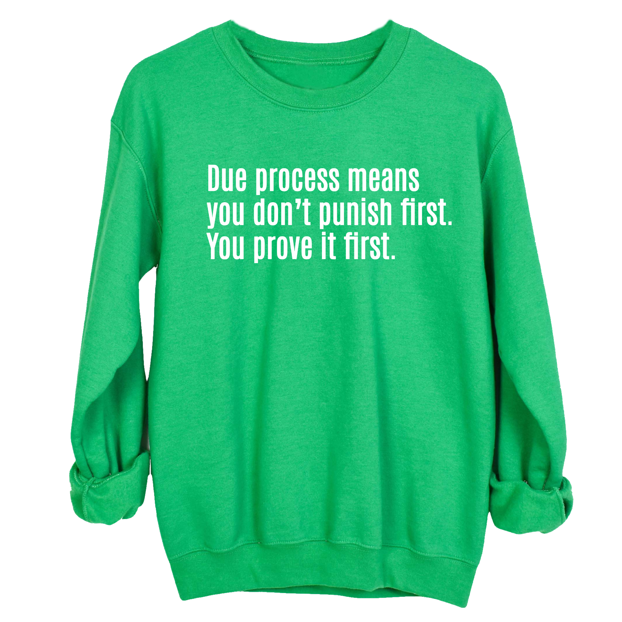 Due process means you don’t punish first. You prove it first Unisex Sweatshirt-Sweatshirt-The Original God Ain't Petty But I Am