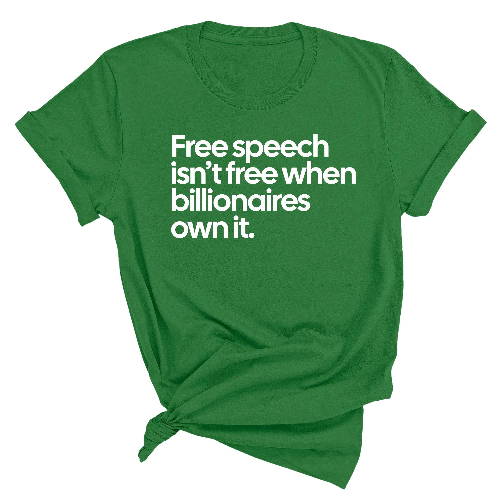 Free Speech Isn’t Free When Billionaires Own It Unisex Tee-T-Shirt-The Original God Ain't Petty But I Am