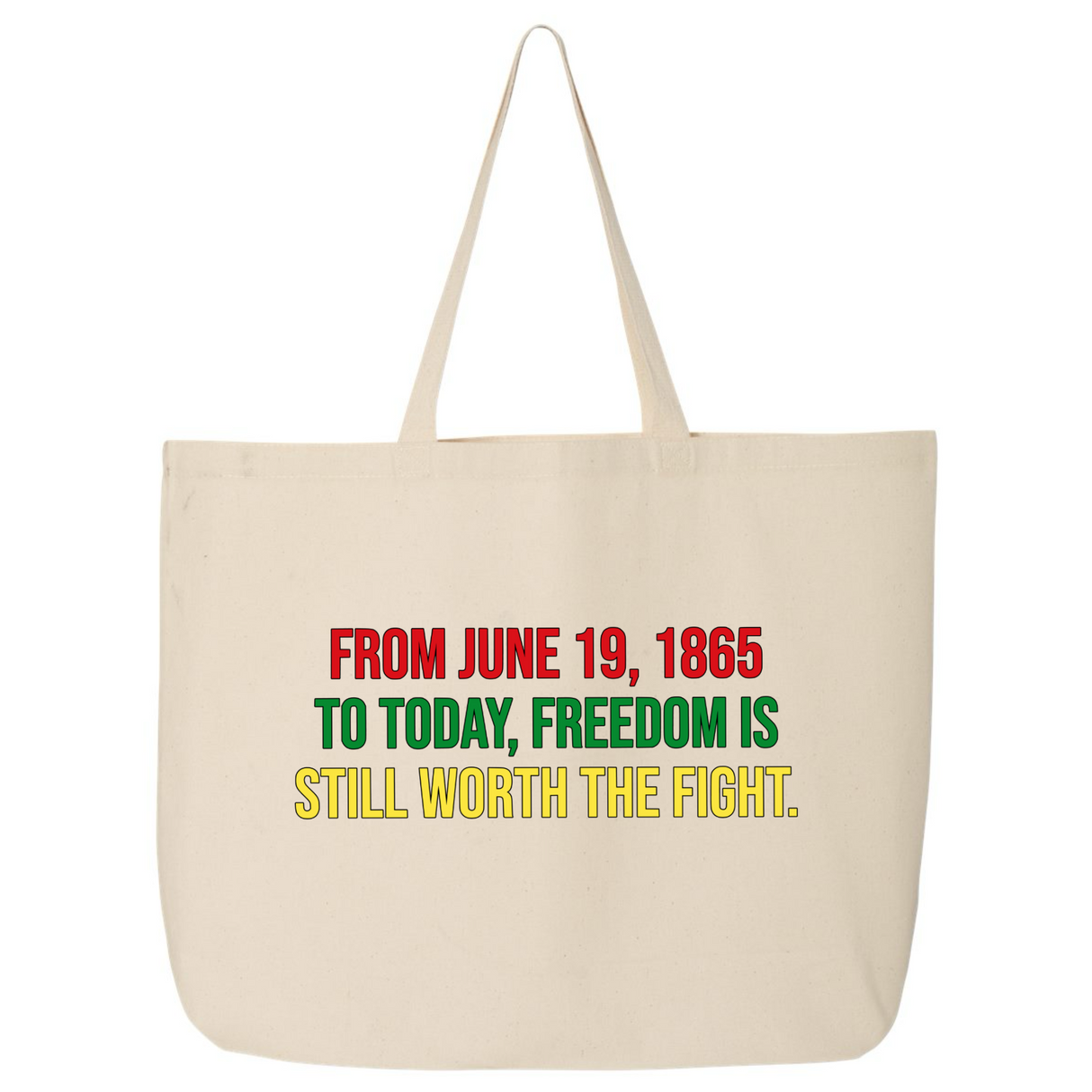 From June 19, 1865 to Today, Freedom Is Still Worth the Fight Tote Bag-Tote Bag-The Original God Ain't Petty But I Am