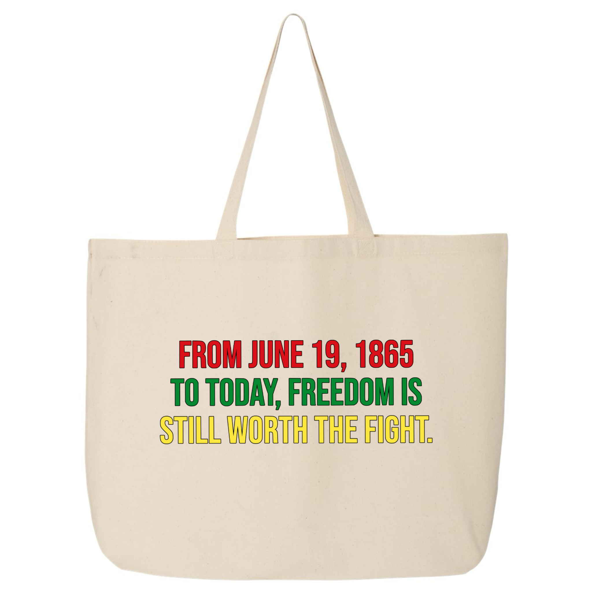 From June 19, 1865 to Today, Freedom Is Still Worth the Fight Tote Bag-Tote Bag-The Original God Ain't Petty But I Am