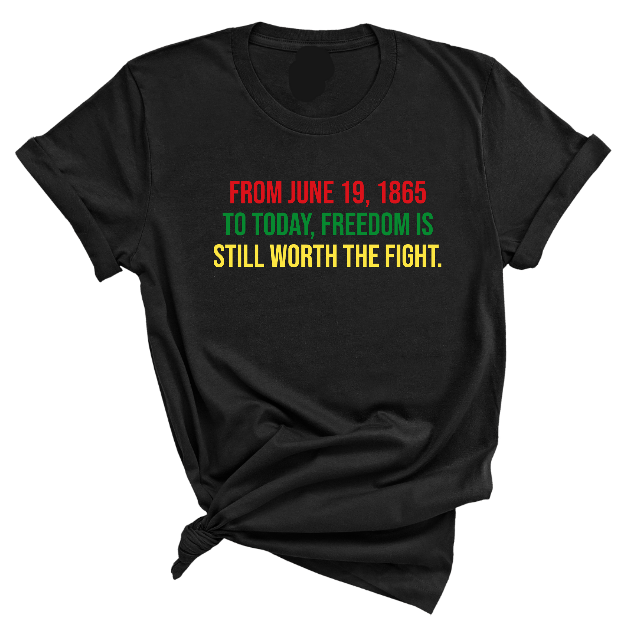 From June 19, 1865 to Today, Freedom Is Still Worth the Fight Unisex Tee-T-Shirt-The Original God Ain't Petty But I Am