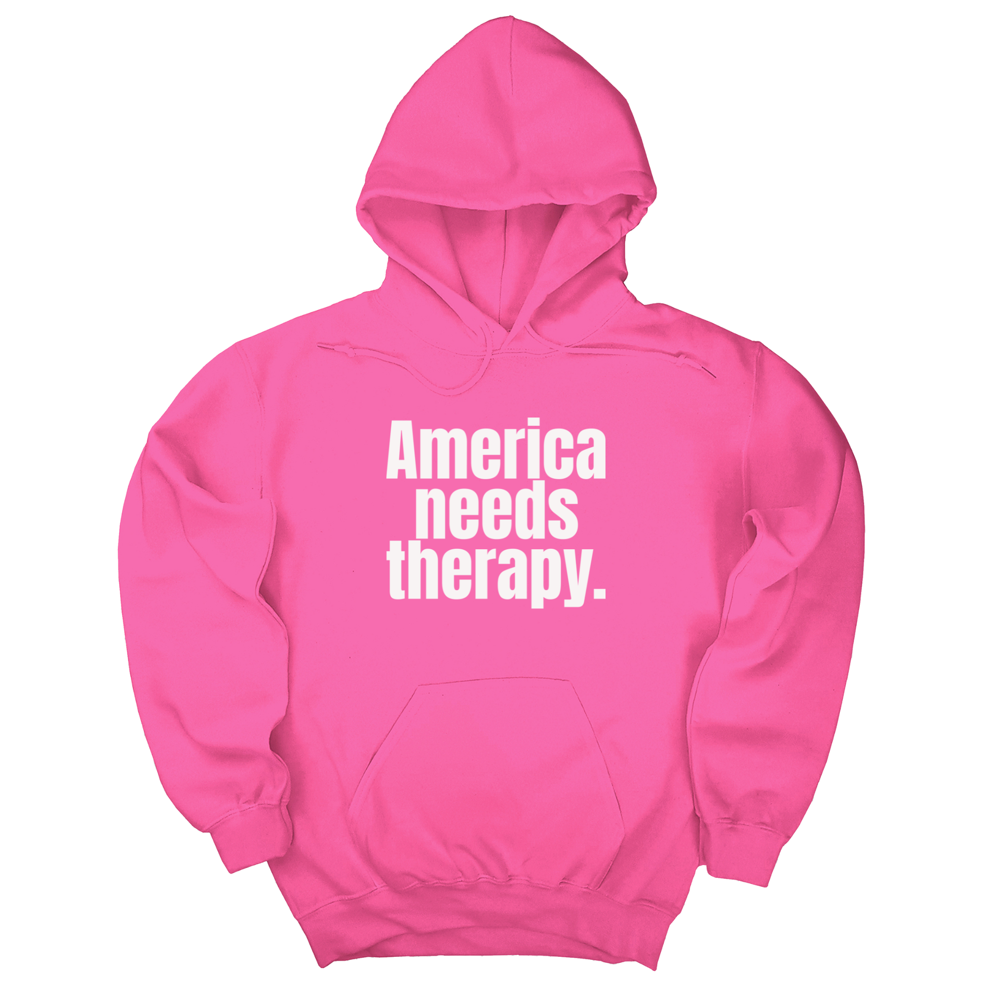*HOODIE* America Needs Therapy Unisex Hoodie-Hoodie-The Original God Ain't Petty But I Am