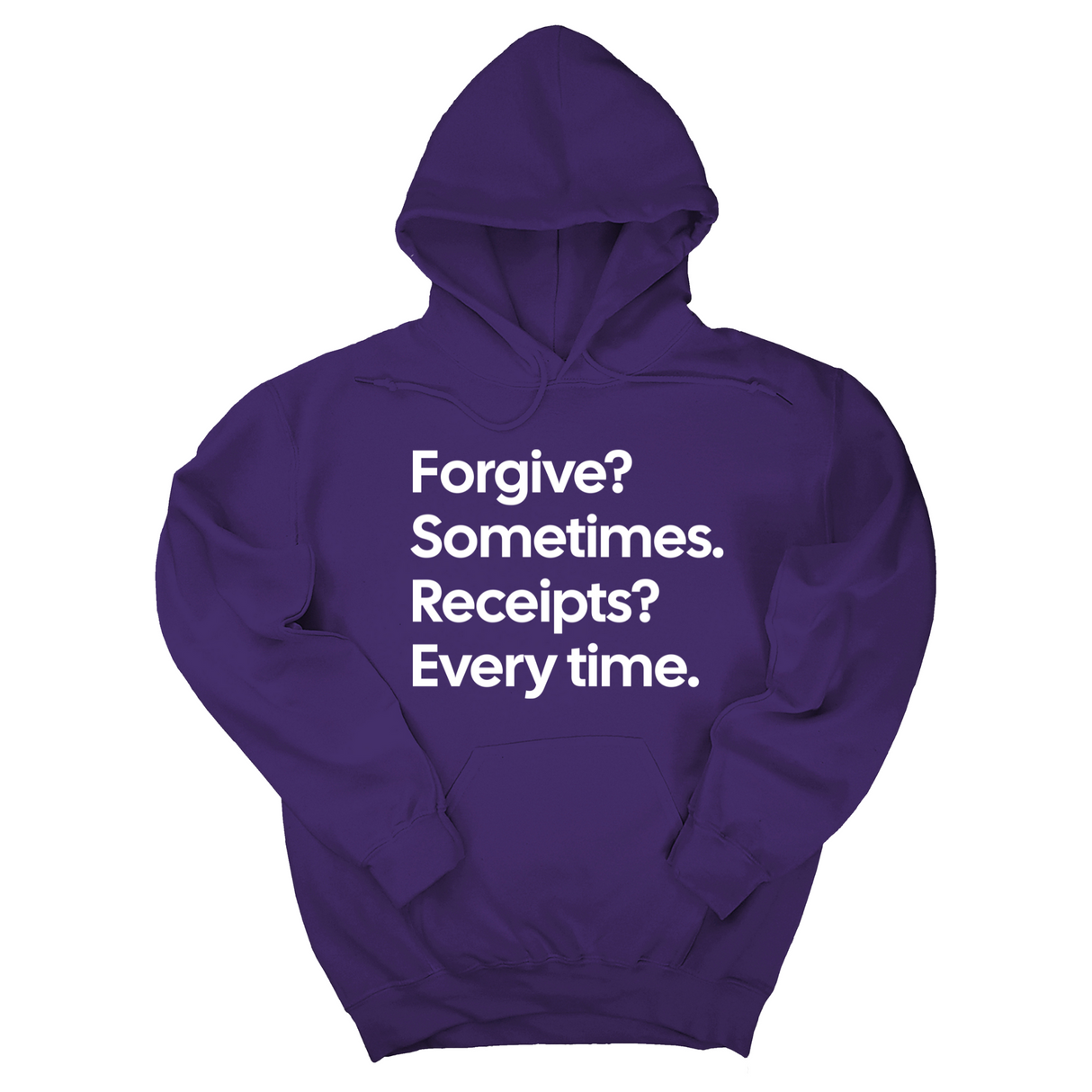 *HOODIE* Forgive? Sometimes. Receipts? Every time Unisex Hoodie-Hoodie-The Original God Ain't Petty But I Am