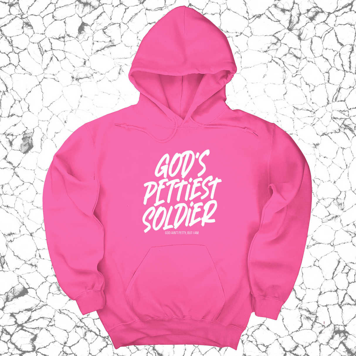 *HOODIE* God's Pettiest Soldier Unisex Hoodie-Hoodie-The Original God Ain't Petty But I Am