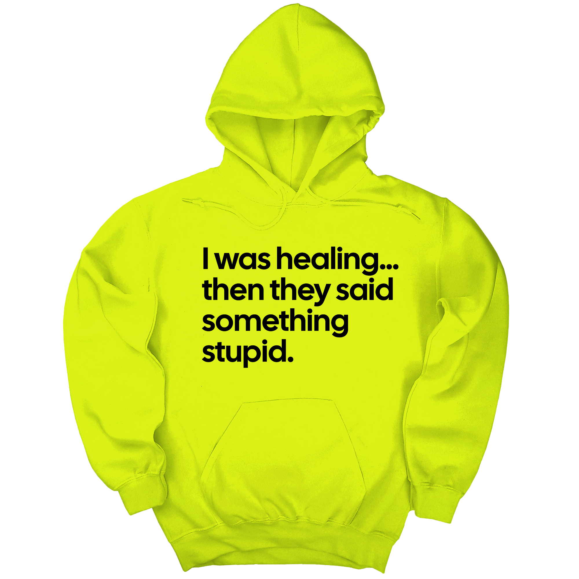 *HOODIE* I Was Healing. Then They Said Something Stupid Unisex Hoodie-Hoodie-The Original God Ain't Petty But I Am