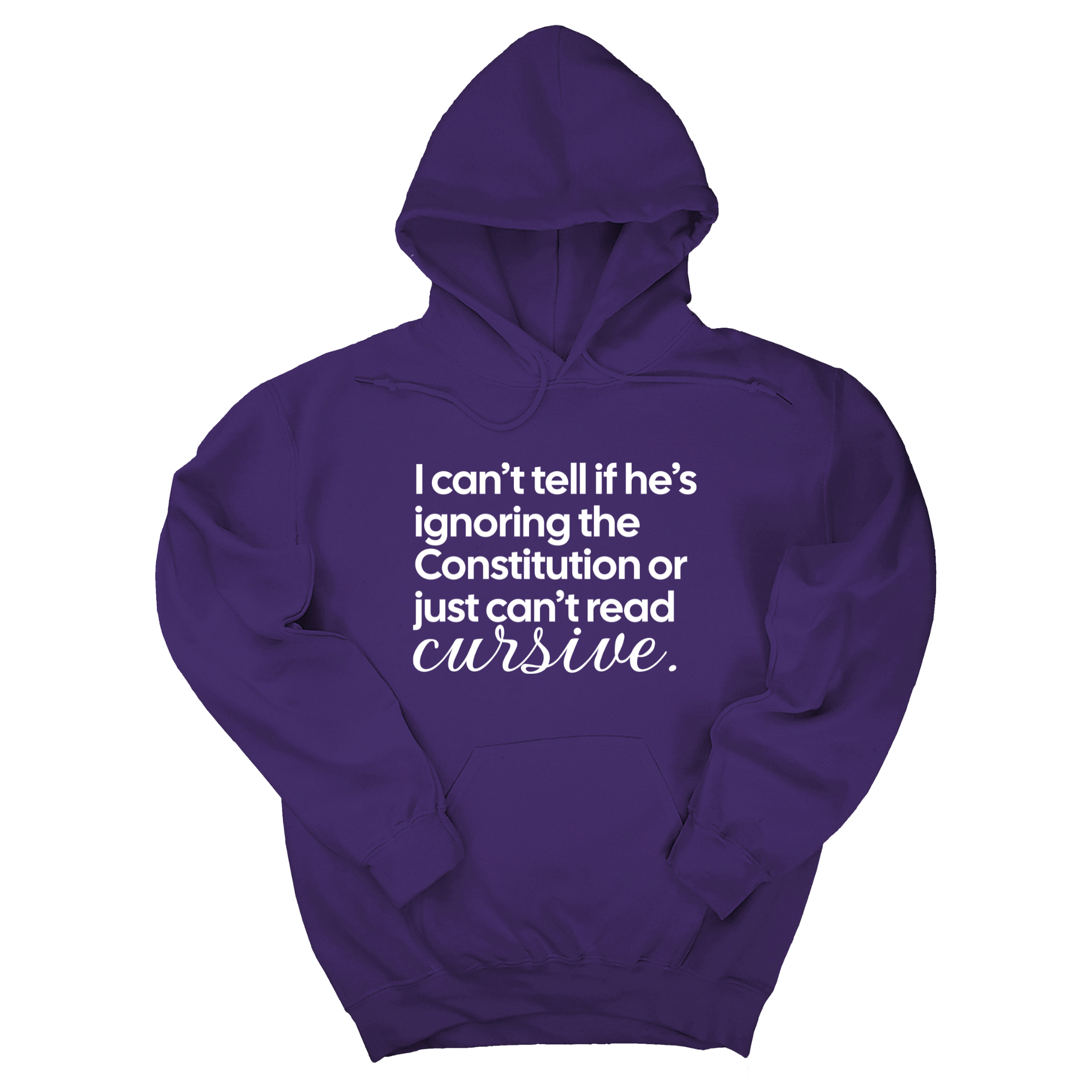*HOODIE* I can't tell if he's ignoring the Constitution or just can't read cursive Unisex Hoodie-Hoodie-The Original God Ain't Petty But I Am