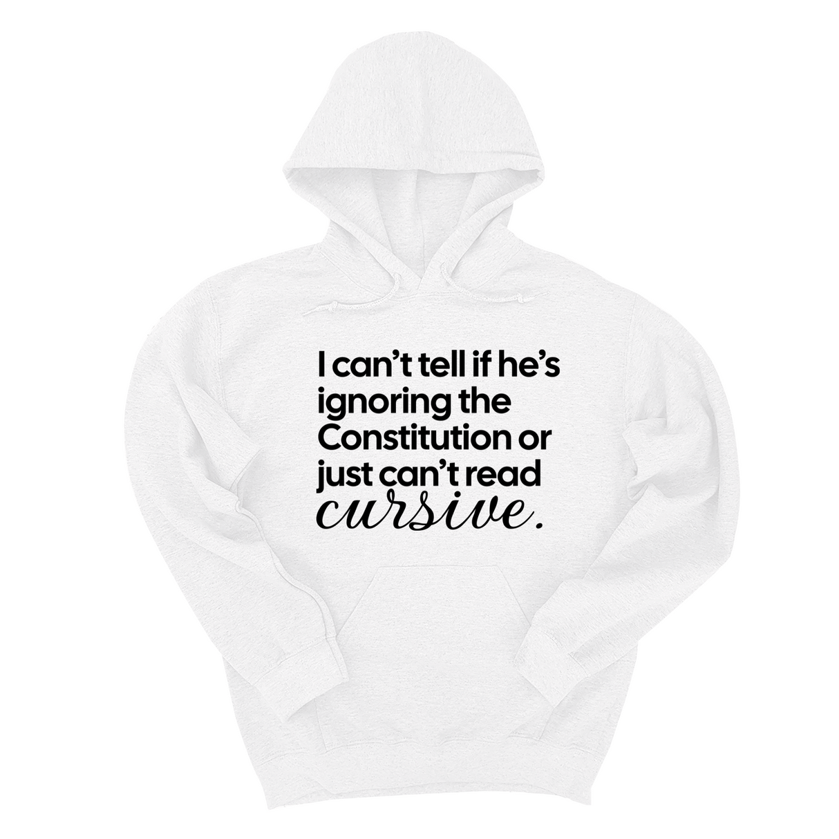 *HOODIE* I can't tell if he's ignoring the Constitution or just can't read cursive Unisex Hoodie-Hoodie-The Original God Ain't Petty But I Am