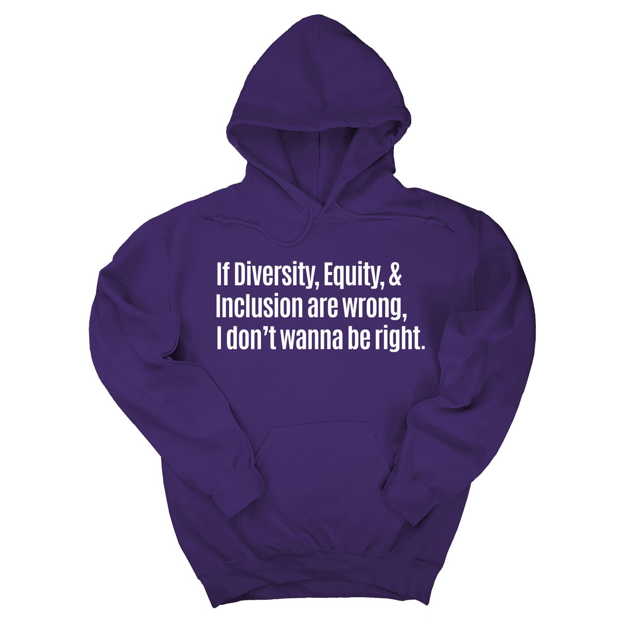 *HOODIE* If Diversity, Equity, & Inclusion Are Wrong, I Don't Wanna Be Right Unisex Hoodie-Hoodie-The Original God Ain't Petty But I Am