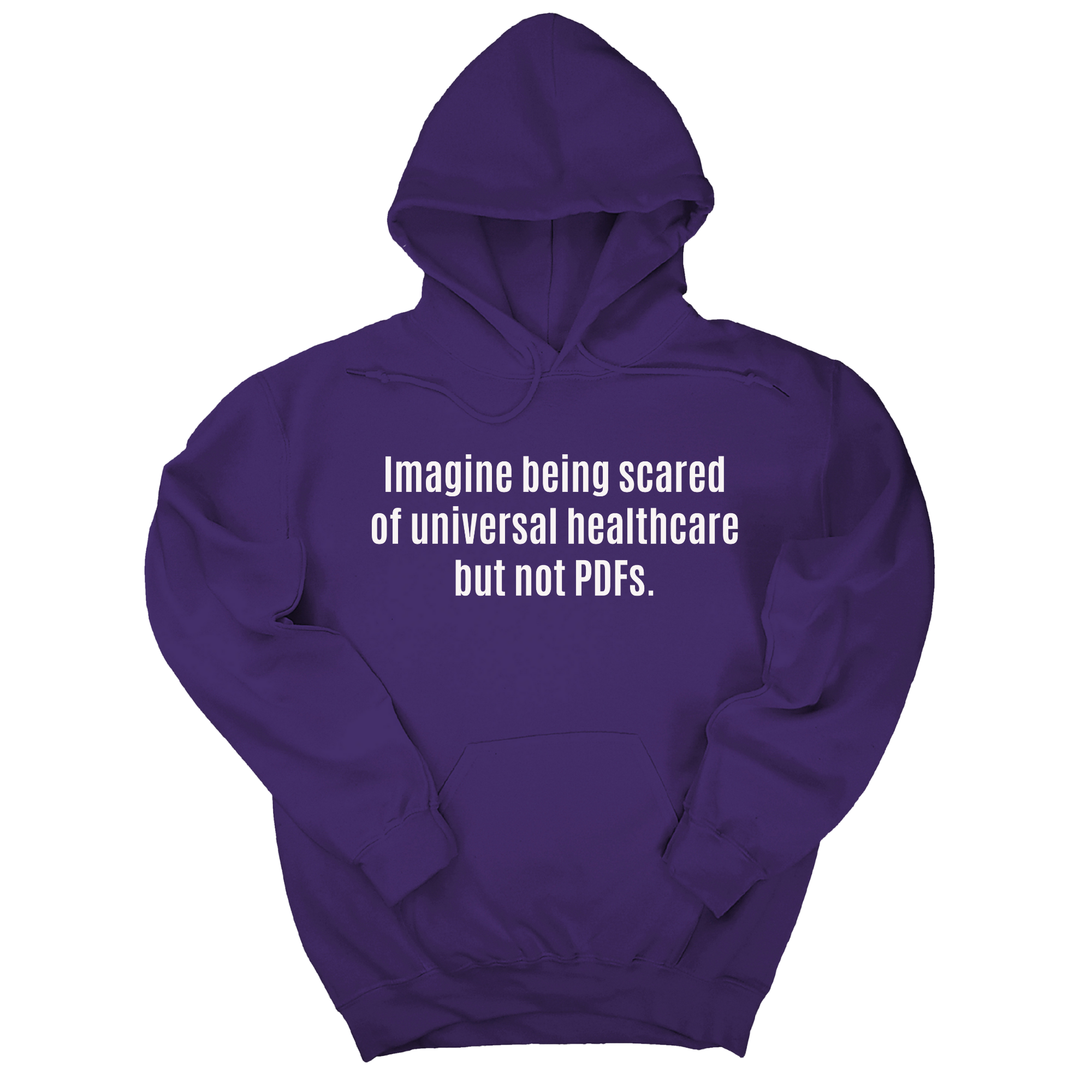 *HOODIE* Imagine Being Scared of Universal Healthcare but Not PDFs Unisex Hoodie-Hoodie-The Original God Ain't Petty But I Am