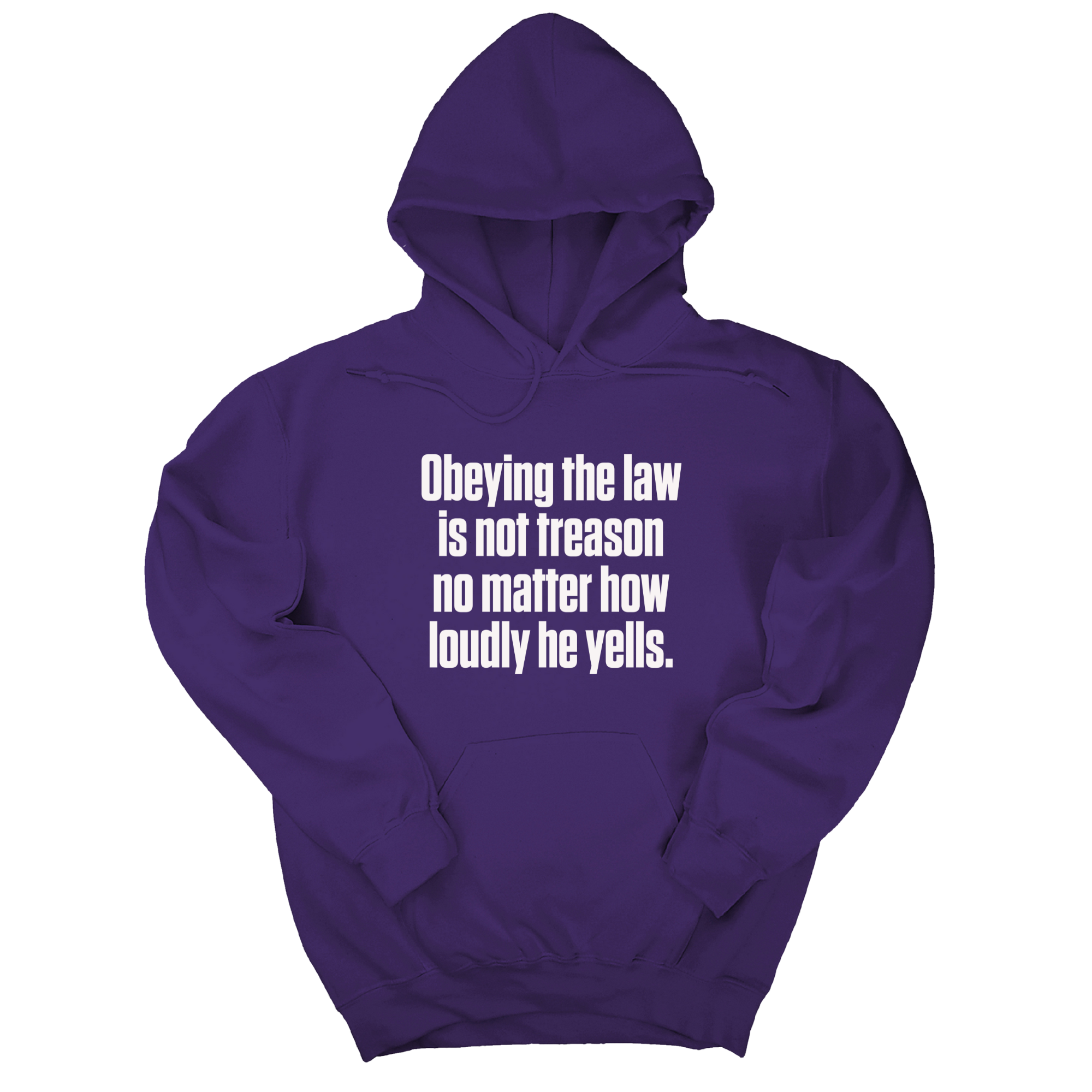 *HOODIE* Obeying the Law Is Not Treason No Matter How Loudly He Yells Unisex Hoodie-Hoodie-The Original God Ain't Petty But I Am