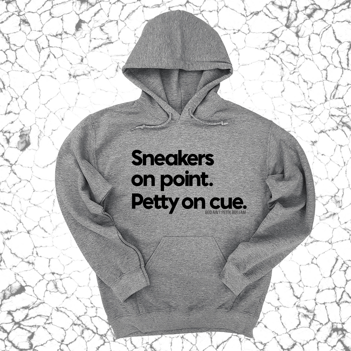 *HOODIE* Sneakers on point. Petty On Cue Unisex Hoodie-Hoodie-The Original God Ain't Petty But I Am
