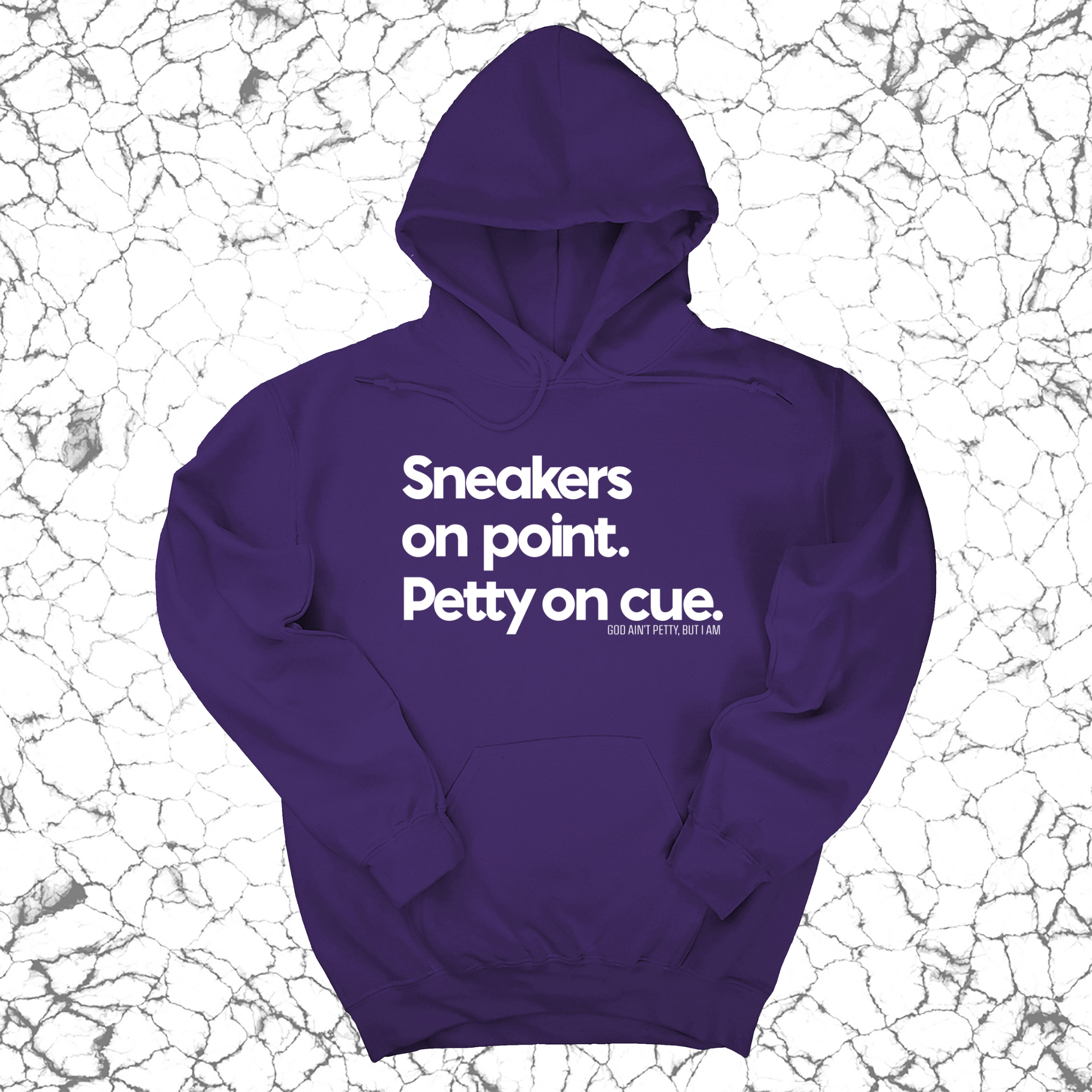 *HOODIE* Sneakers on point. Petty On Cue Unisex Hoodie-Hoodie-The Original God Ain't Petty But I Am