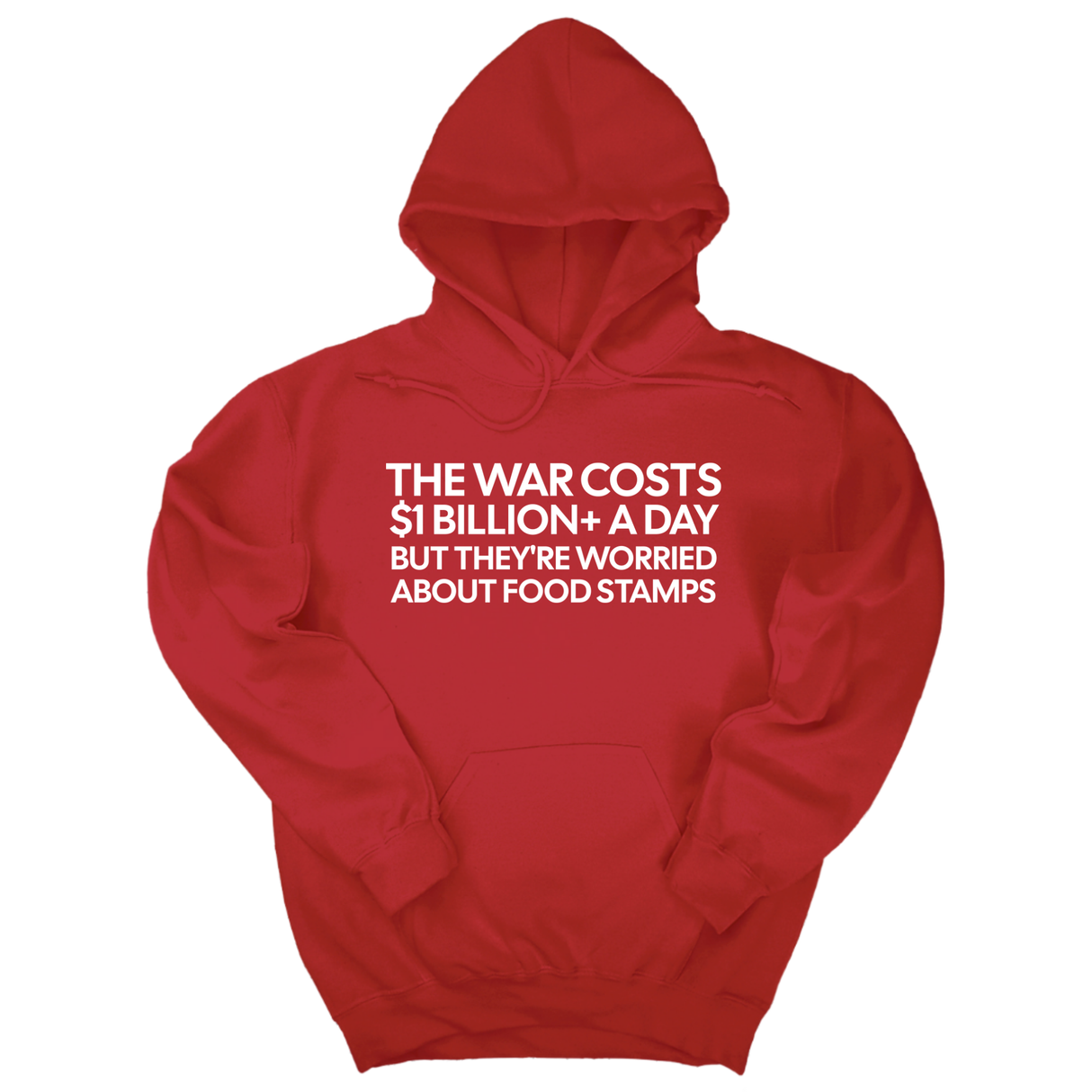 *HOODIE* The war costs $1 billion+ a day but they’re worried about food stamps Unisex Hoodie-Hoodie-The Original God Ain't Petty But I Am