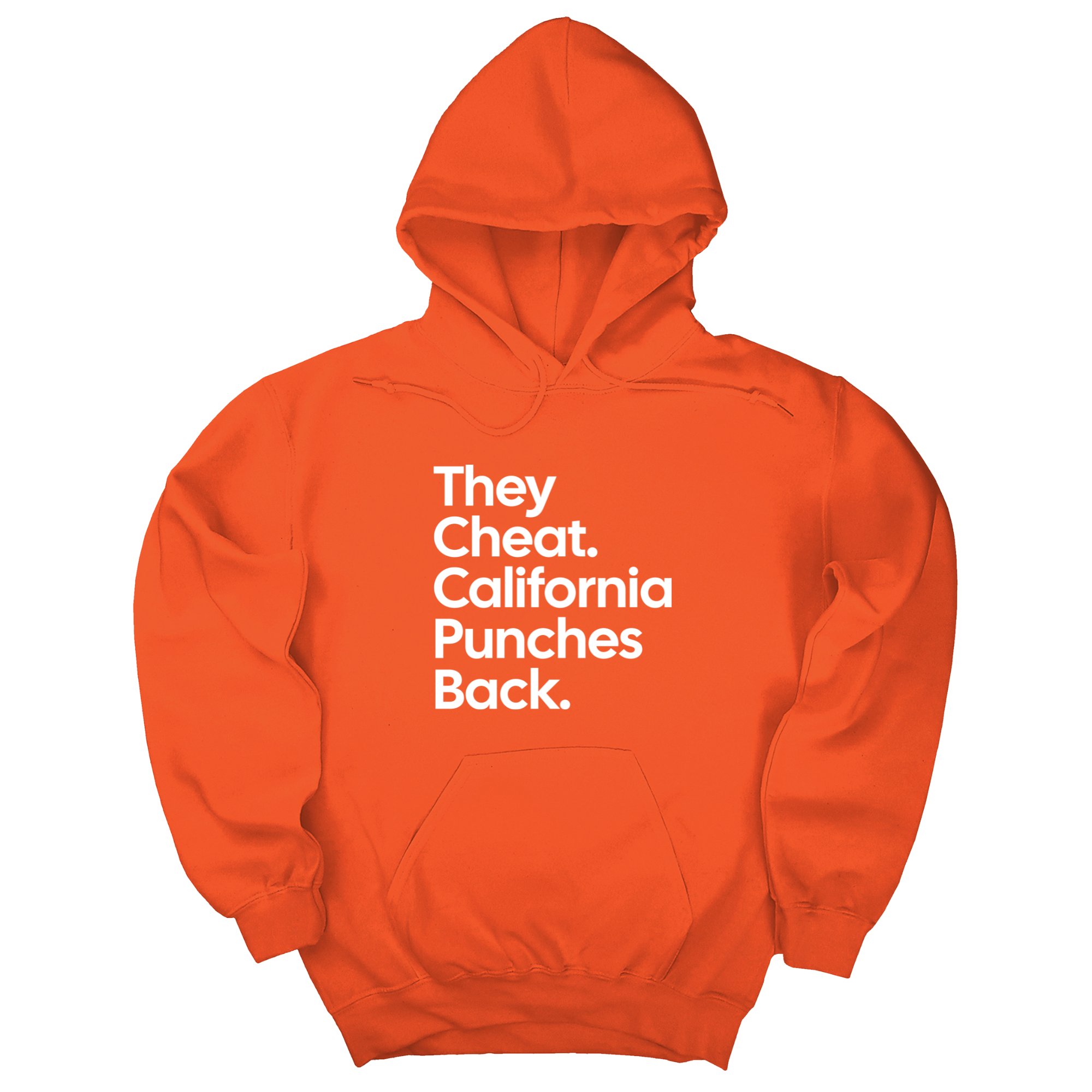 *HOODIE* They Cheat. California Punches Back Unisex Hoodie-Hoodie-The Original God Ain't Petty But I Am