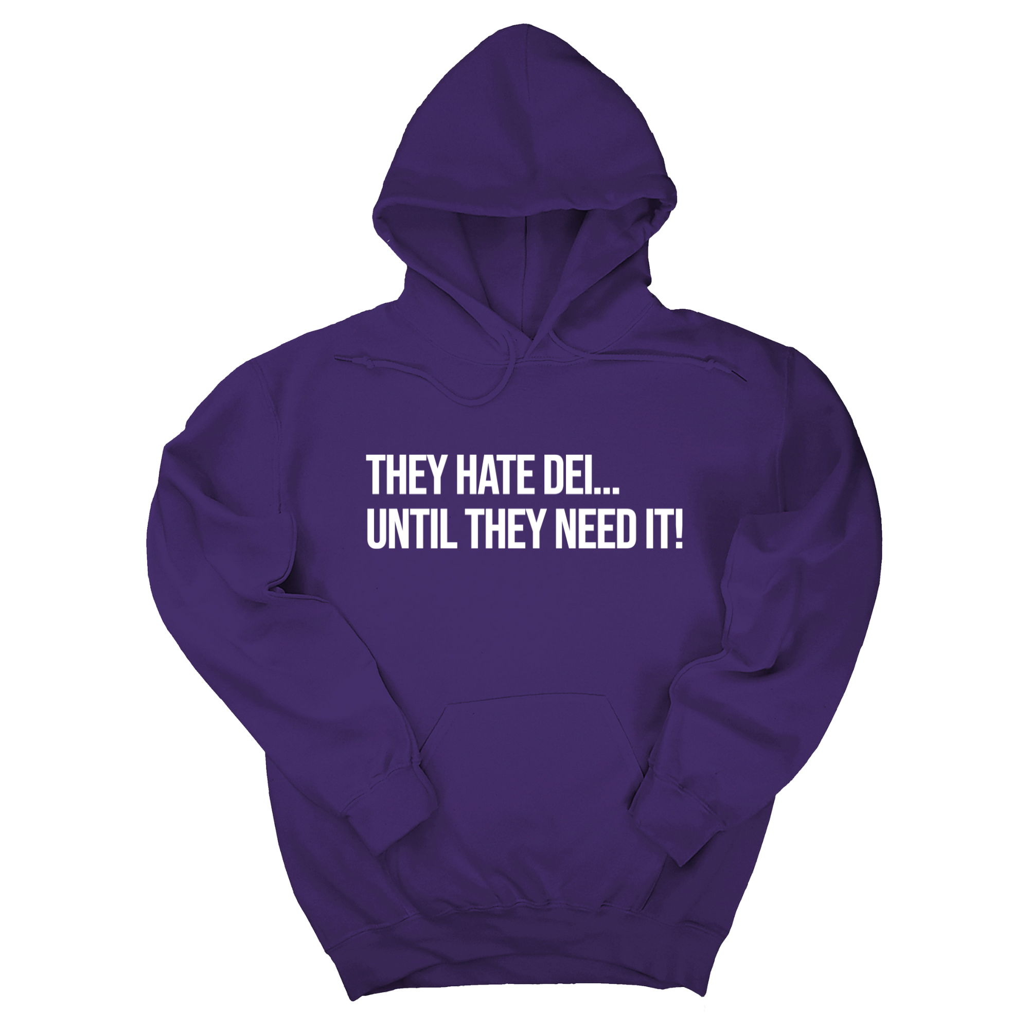 *HOODIE* They Hate DEI until They Need It Unisex Hoodie-Hoodie-The Original God Ain't Petty But I Am