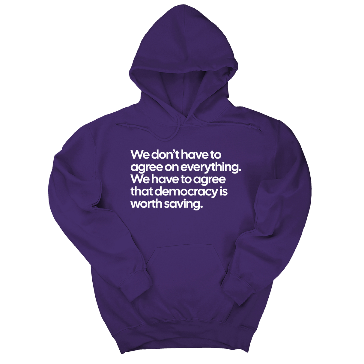*HOODIE* We don't have to agree on everything. We have to agree that democracy is worth saving Unisex Hoodie-Hoodie-The Original God Ain't Petty But I Am