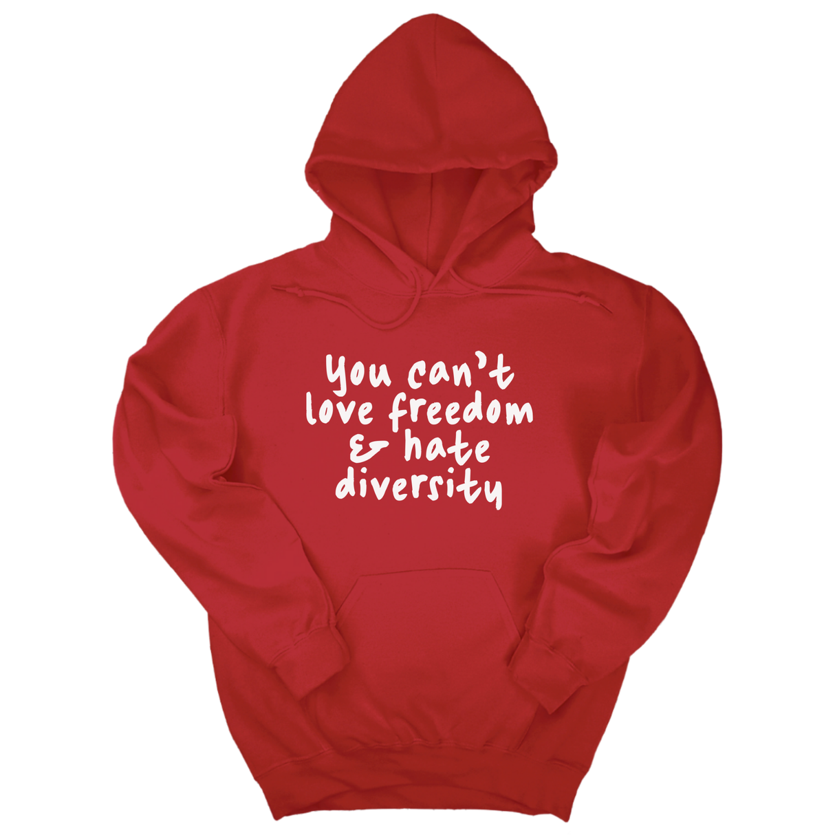 *HOODIE* You Can’t Love Freedom and Hate Diversity Unisex Hoodie-Hoodie-The Original God Ain't Petty But I Am