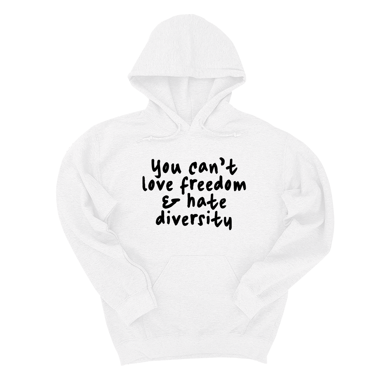 *HOODIE* You Can’t Love Freedom and Hate Diversity Unisex Hoodie-Hoodie-The Original God Ain't Petty But I Am
