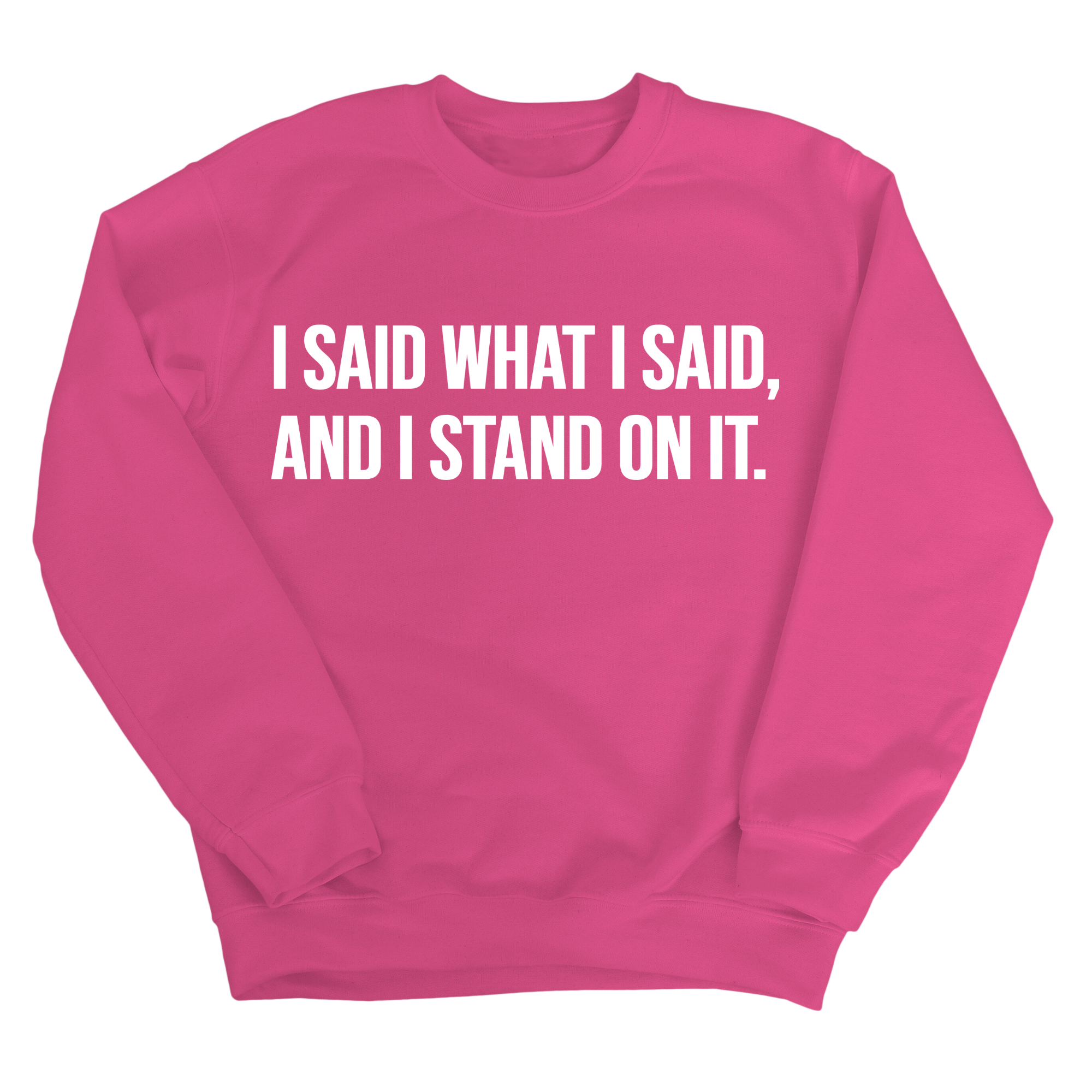 I Said What I Said and I Stand on It Unisex Sweatshirt (TT)-Sweatshirt-The Original God Ain't Petty But I Am