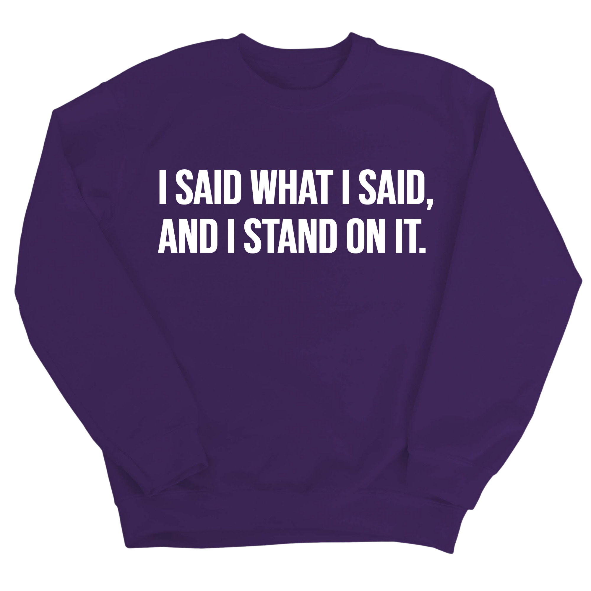 I Said What I Said and I Stand on It Unisex Sweatshirt (TT)-Sweatshirt-The Original God Ain't Petty But I Am