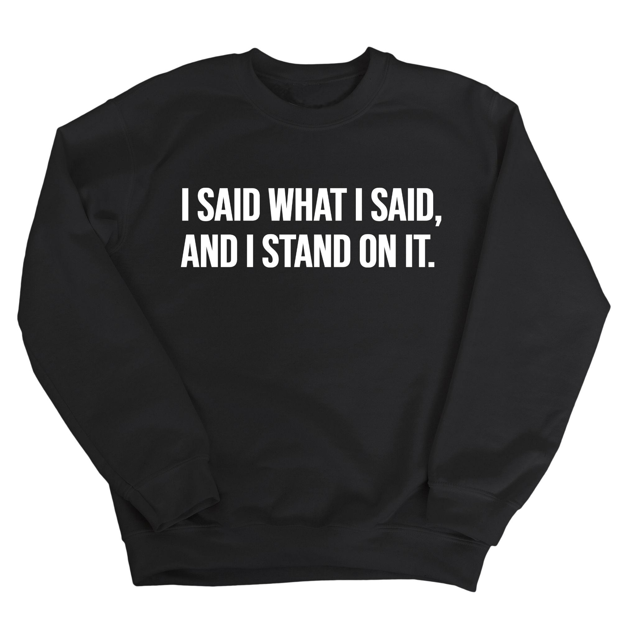 I Said What I Said and I Stand on It Unisex Sweatshirt (TT)-Sweatshirt-The Original God Ain't Petty But I Am