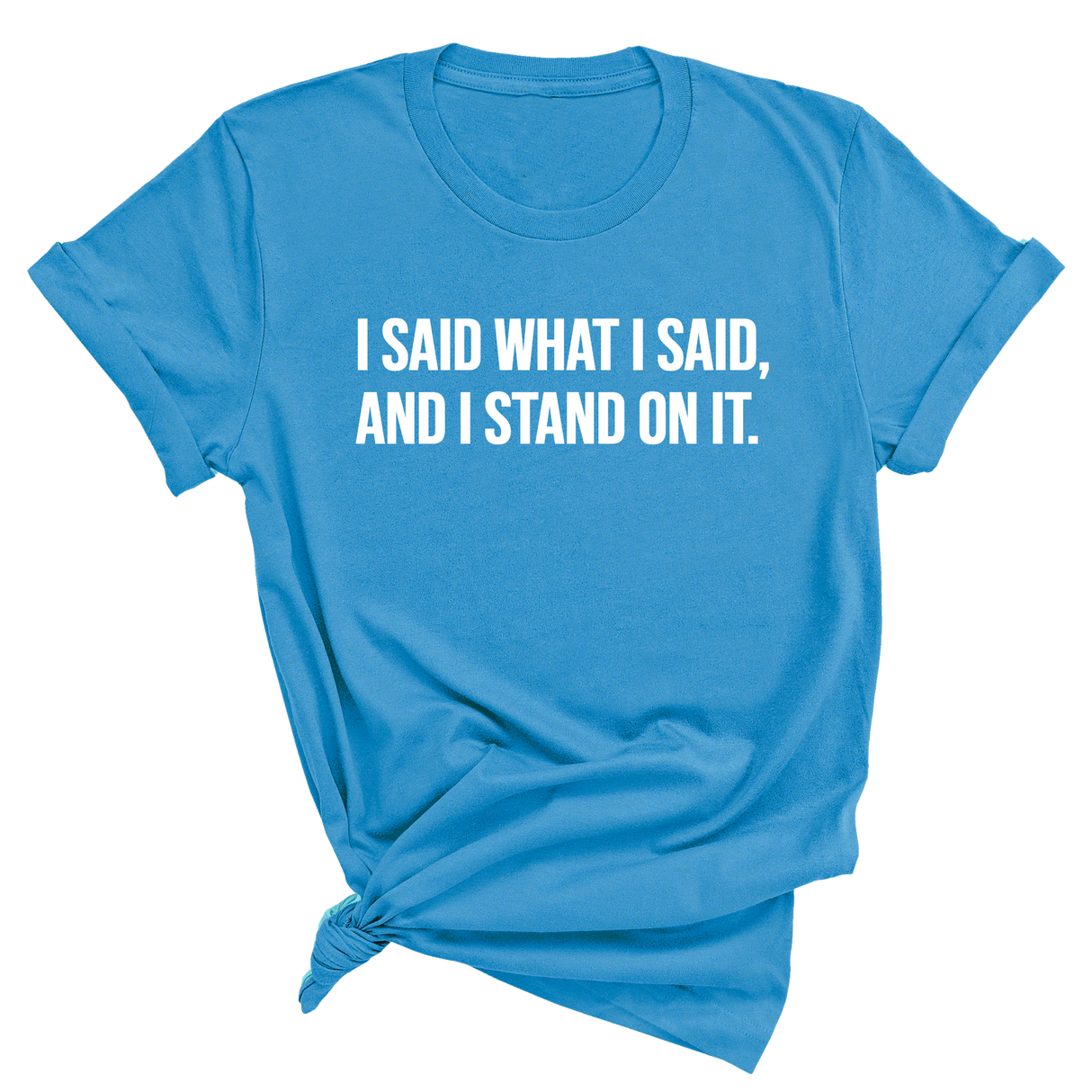 I Said What I Said and I Stand on It Unisex Tee-T-Shirt-The Original God Ain't Petty But I Am