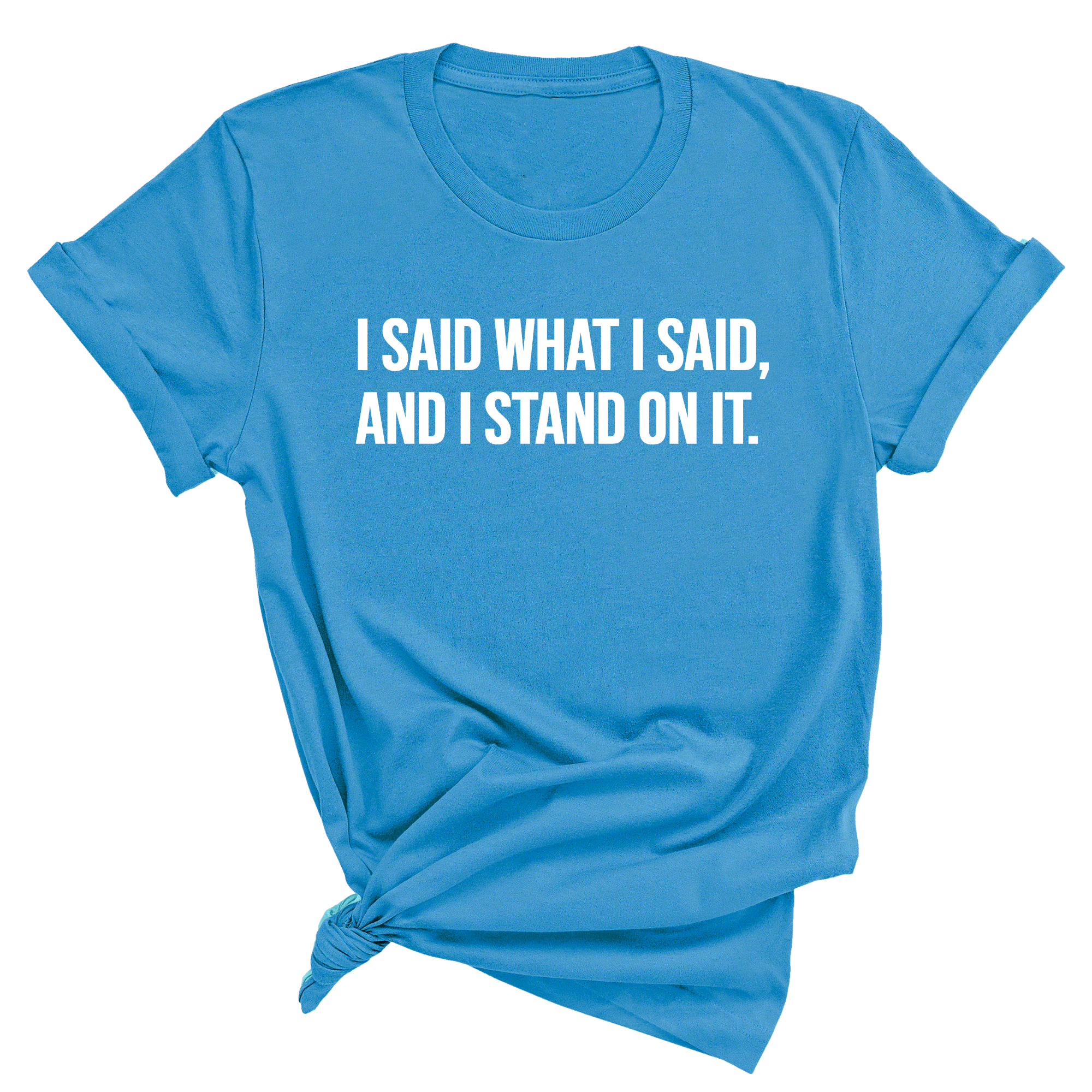 I Said What I Said and I Stand on It Unisex Tee-T-Shirt-The Original God Ain't Petty But I Am