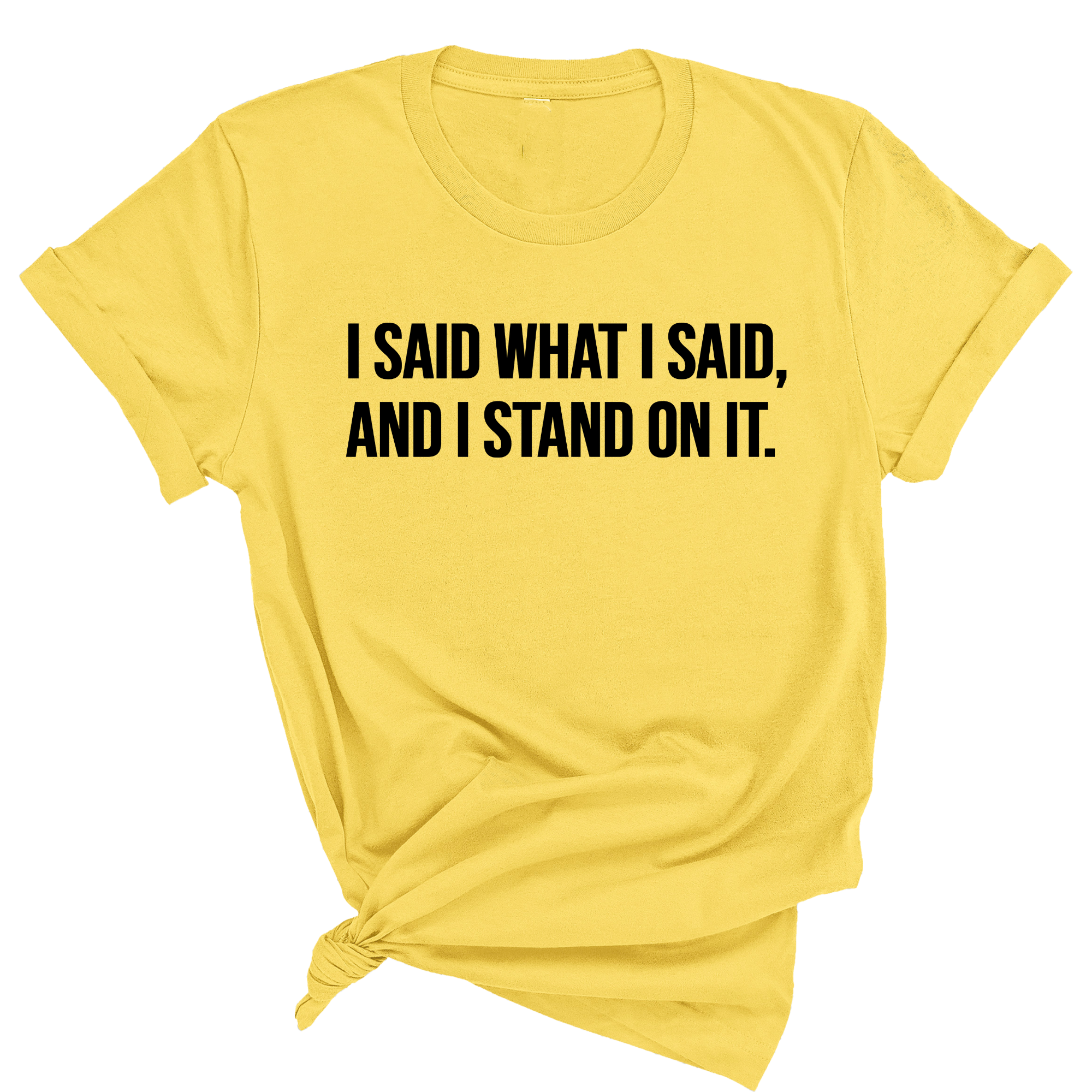 I Said What I Said and I Stand on It Unisex Tee-T-Shirt-The Original God Ain't Petty But I Am