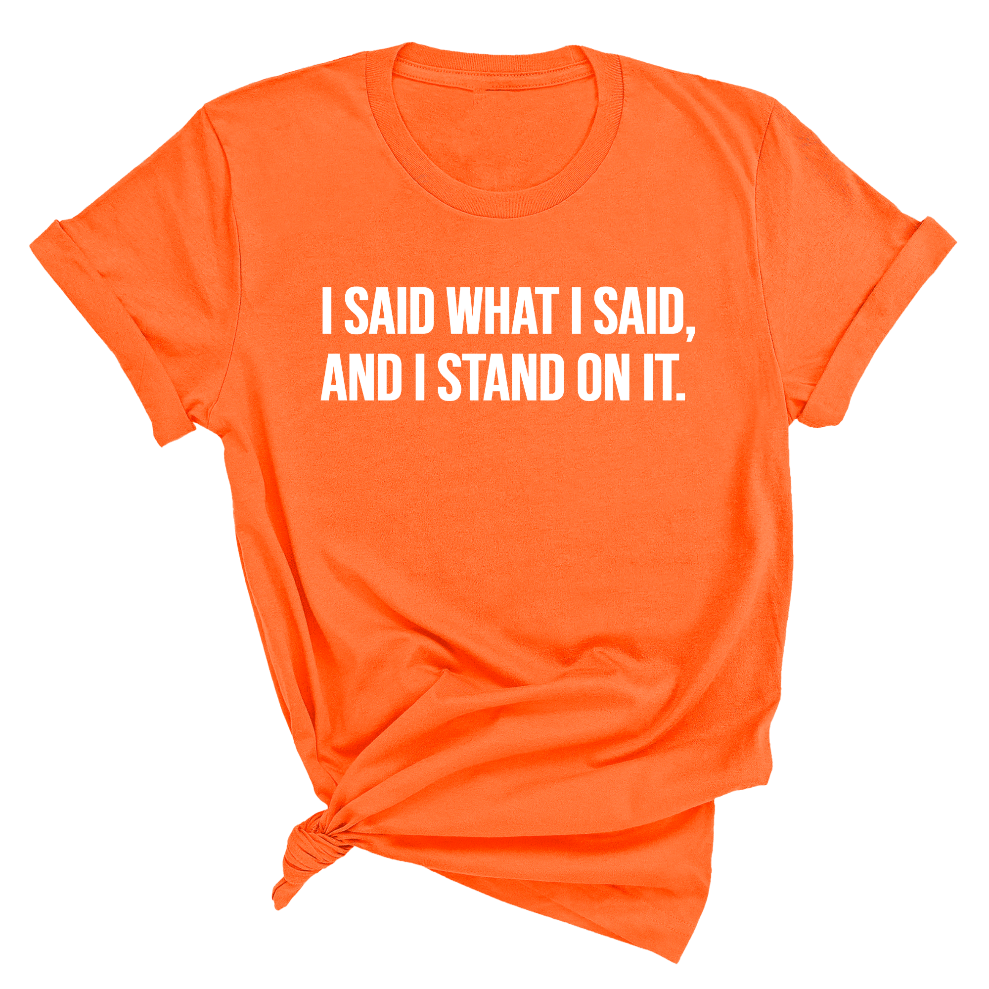 I Said What I Said and I Stand on It Unisex Tee-T-Shirt-The Original God Ain't Petty But I Am