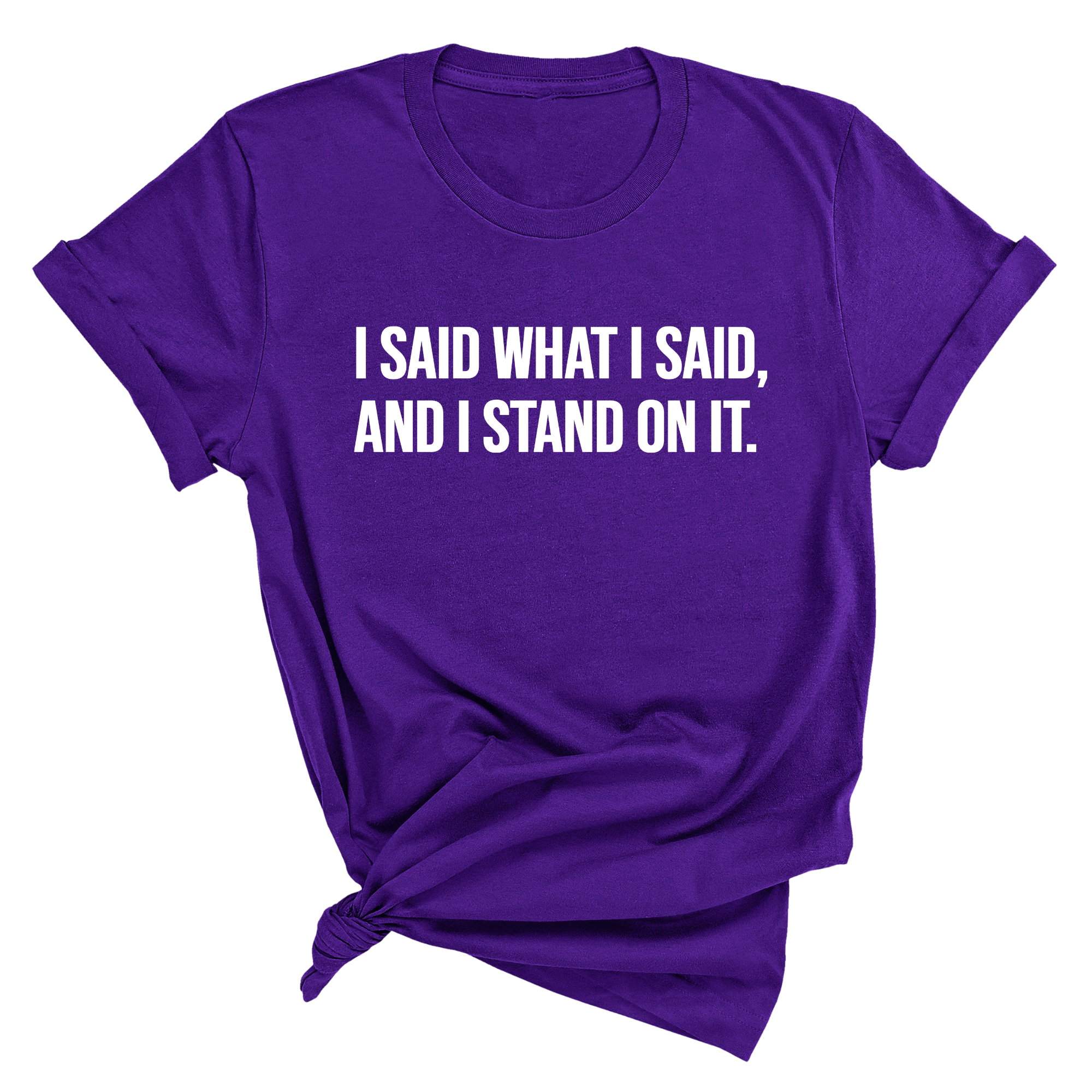 I Said What I Said and I Stand on It Unisex Tee-T-Shirt-The Original God Ain't Petty But I Am