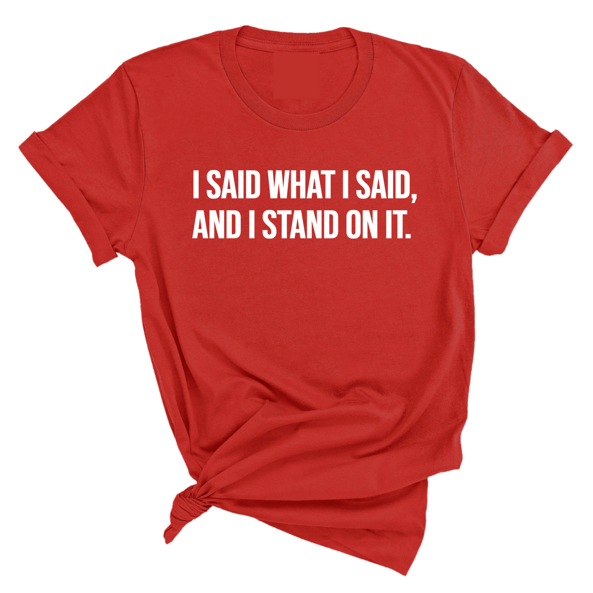 I Said What I Said and I Stand on It Unisex Tee-T-Shirt-The Original God Ain't Petty But I Am