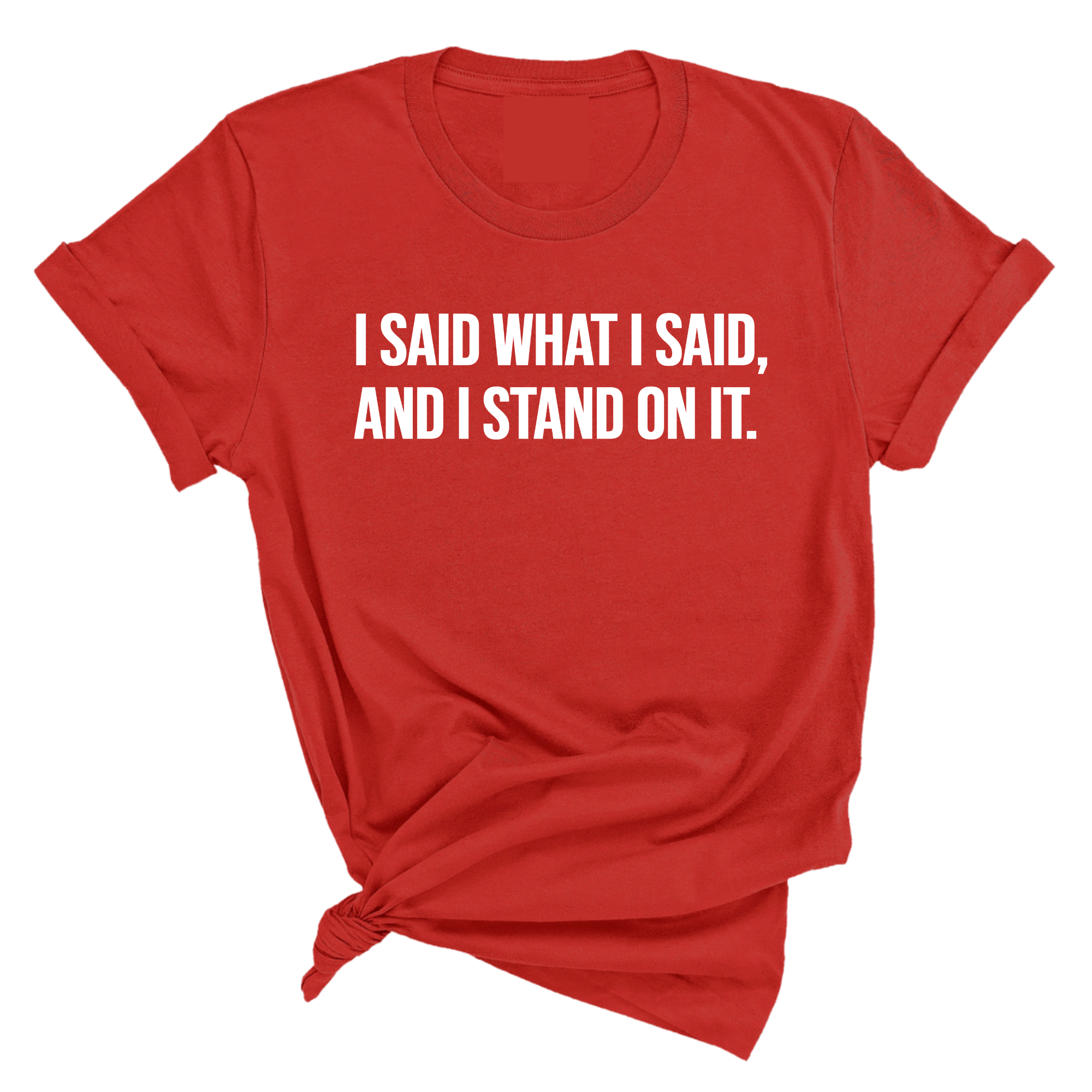 I Said What I Said and I Stand on It Unisex Tee-T-Shirt-The Original God Ain't Petty But I Am