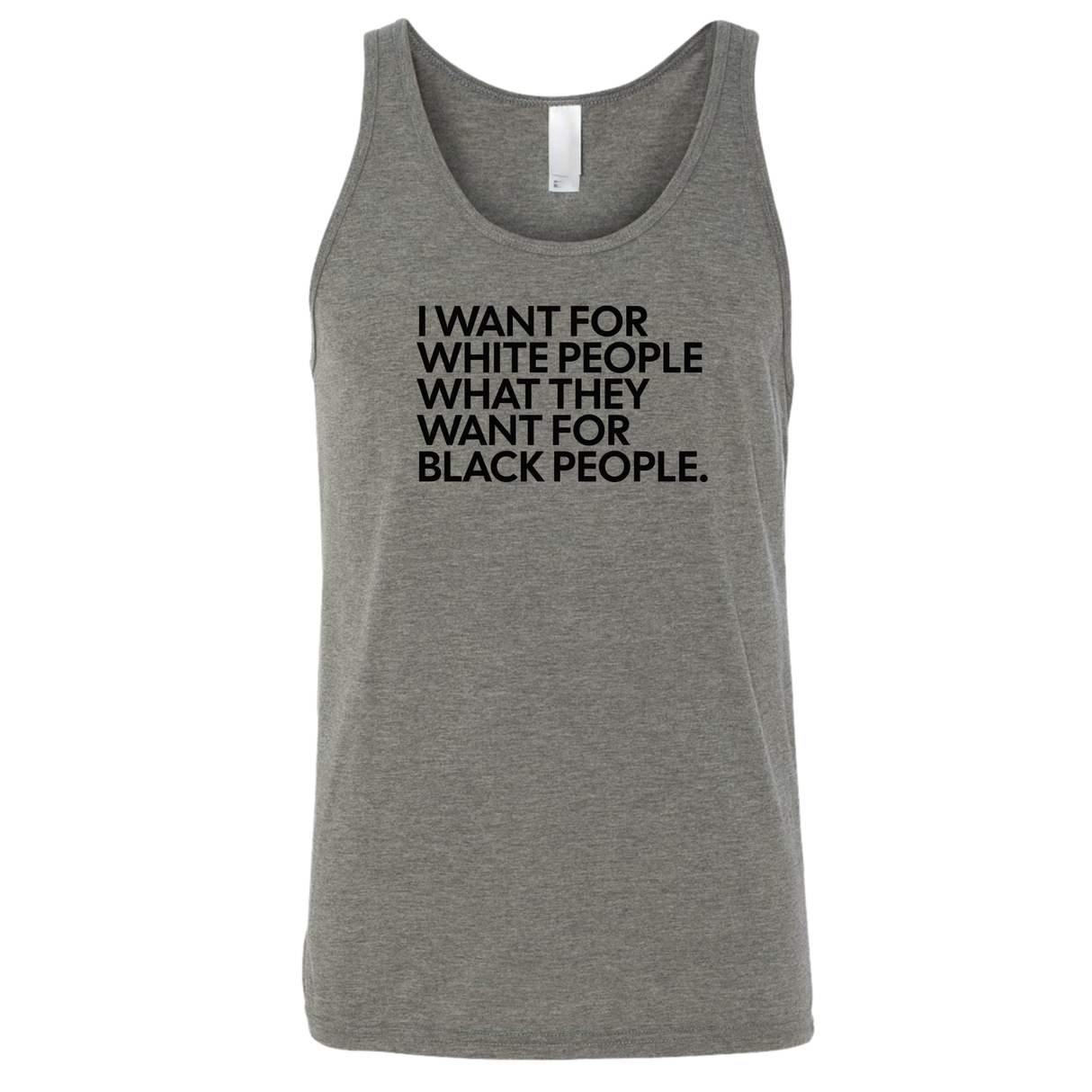 I Want for White People What They Want for Black People Unisex Tank Top-T-Shirt-The Original God Ain't Petty But I Am