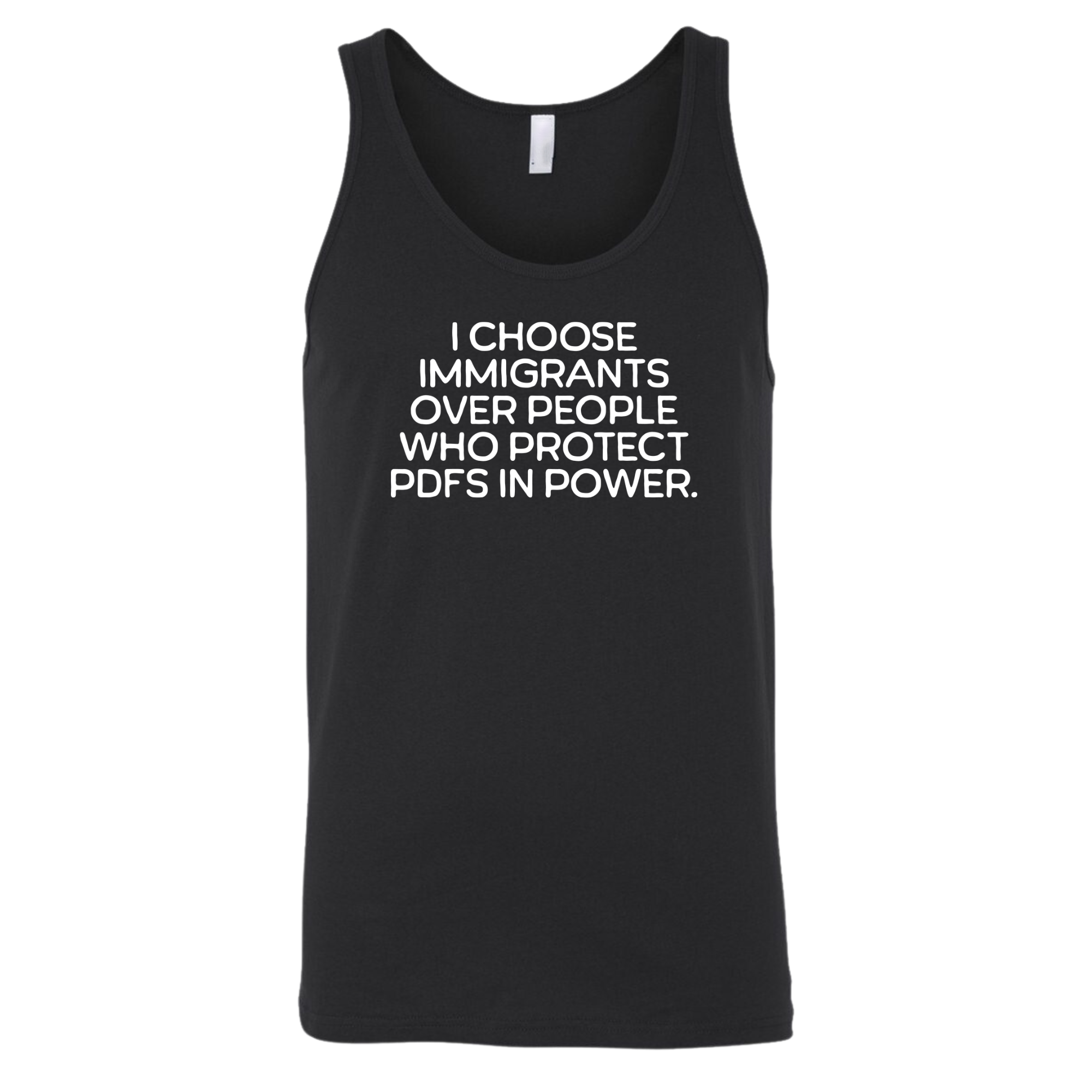 I choose Immigrants over people who protect PDF's in power Unisex Tank Top-T-Shirt-The Original God Ain't Petty But I Am